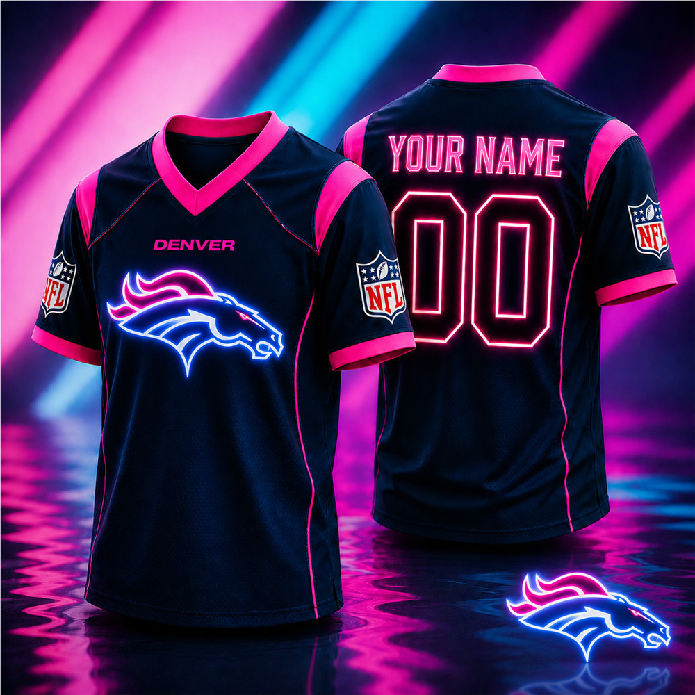 Denver Broncos | Premium NFL Electric Glow V-Neck Jersey NTH1