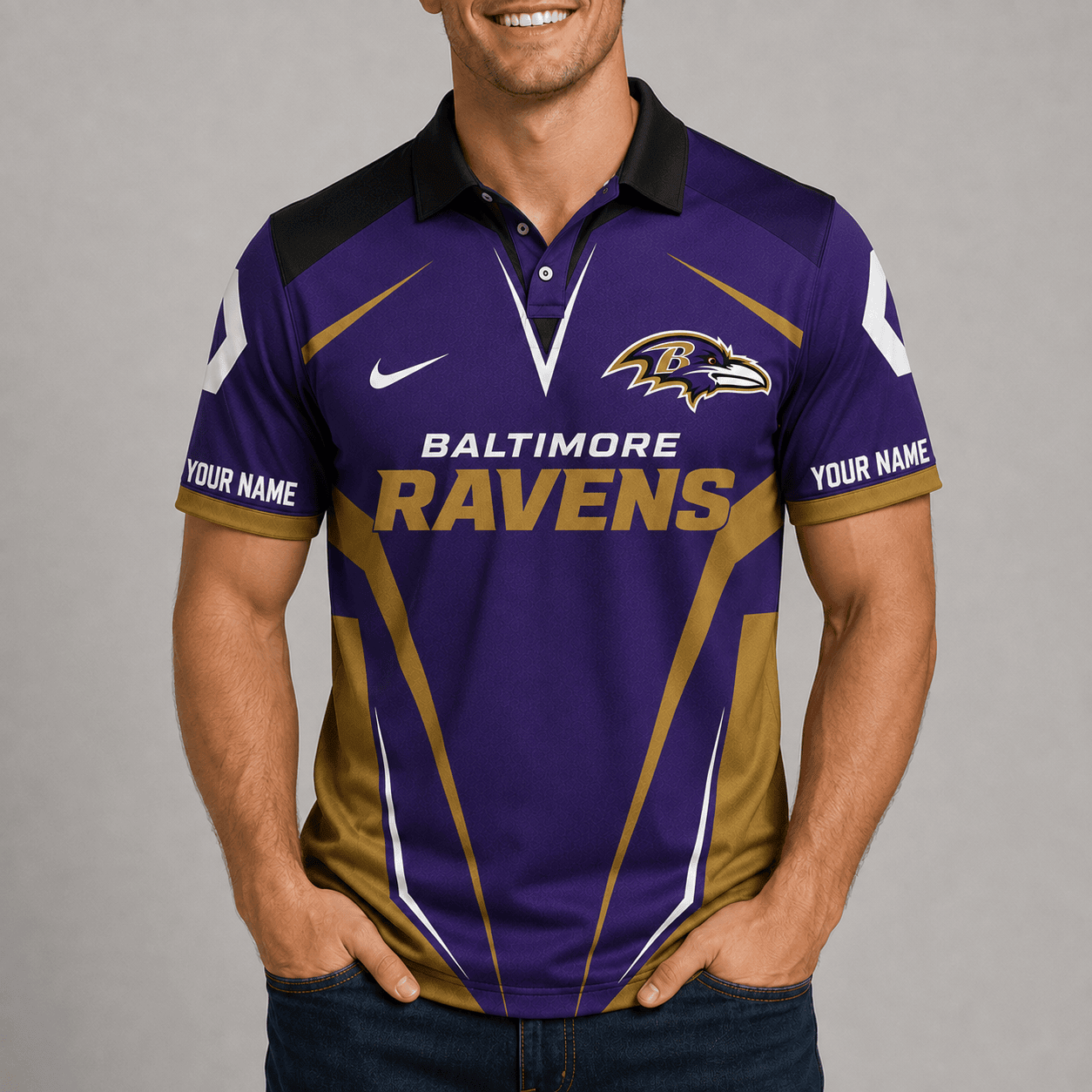 Baltimore Ravens | Premium NFL Team Performance Polo TD
