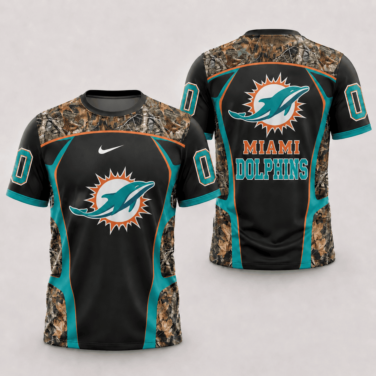 Miami Dolphins | Premium NFL Hunting Camo 3D Shirt NY