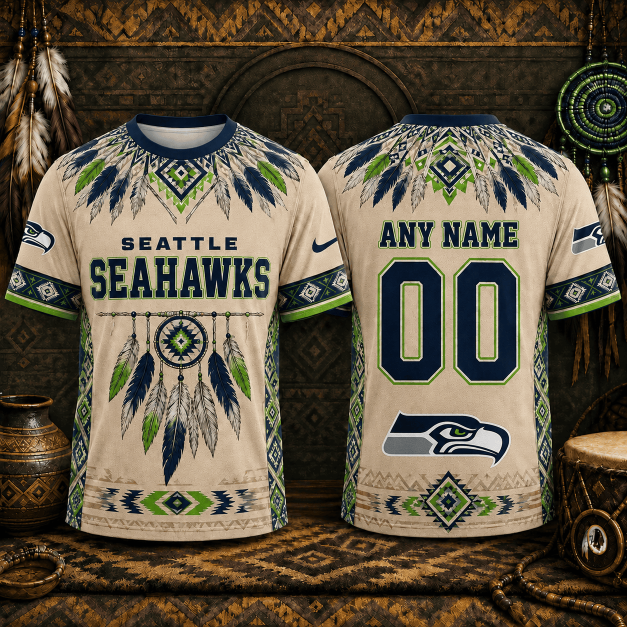 Seattle Seahawks | Premium NFL Native American Heritage 3D Shirt NY