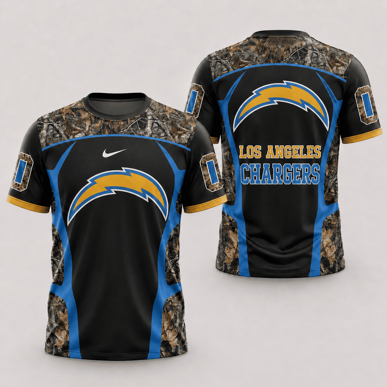 Los Angeles Chargers | Premium NFL Hunting Camo 3D Shirt NY