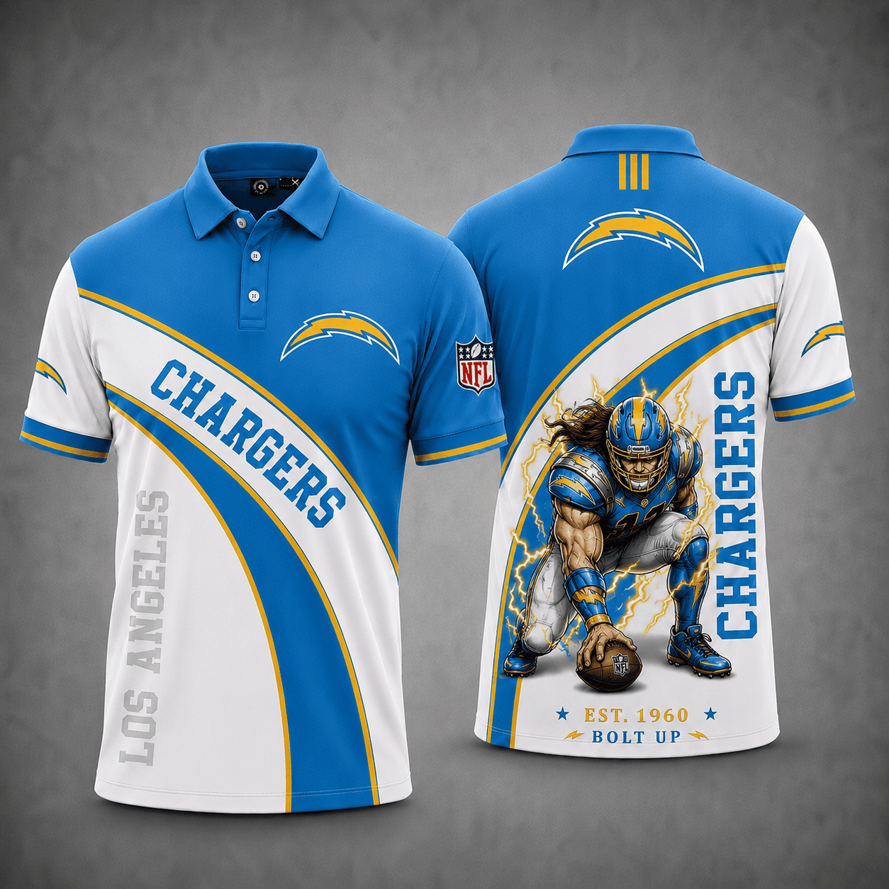 Los Angeles Chargers | Premium NFL Fierce Football Mascot Polo NY