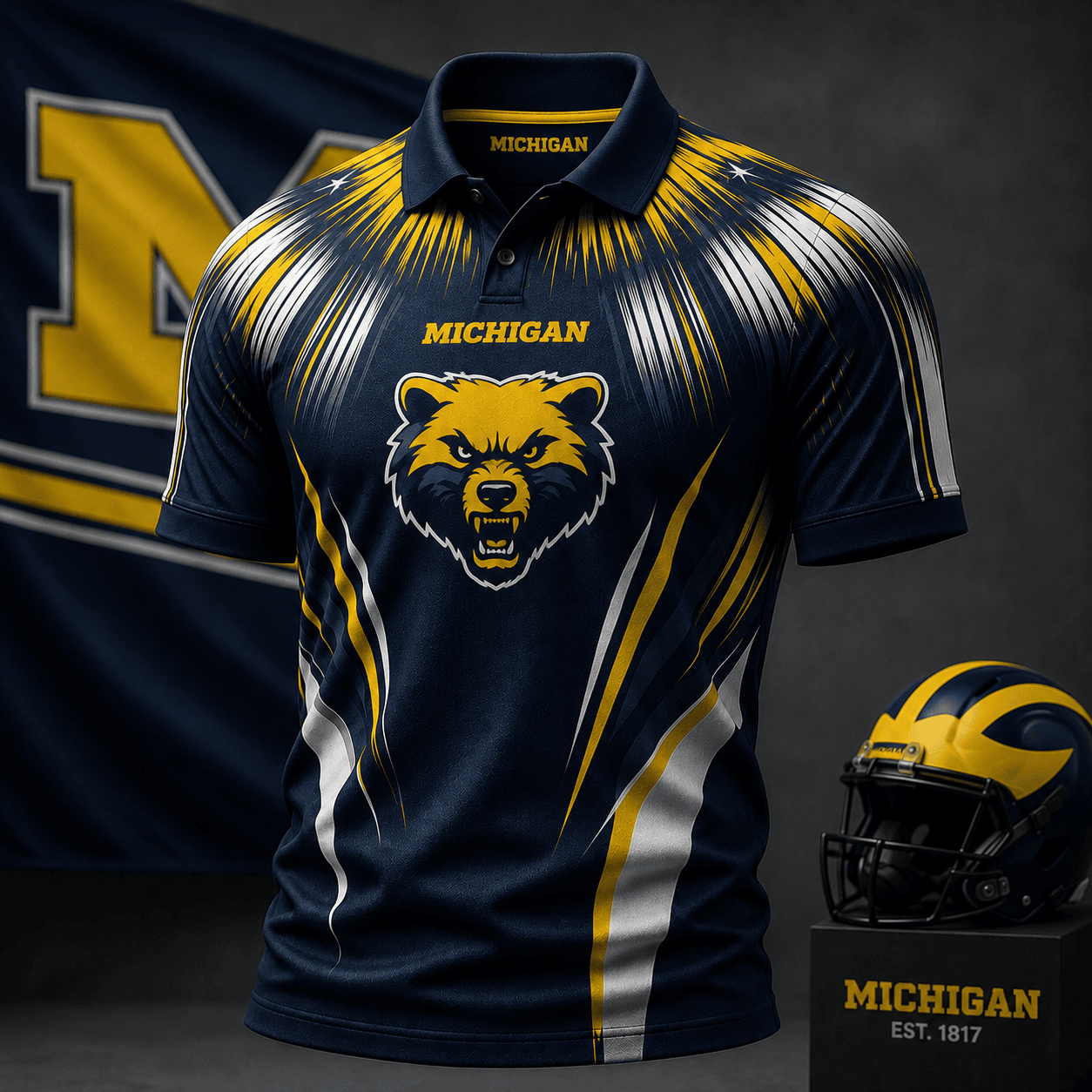 Michigan Wolverines | Premium NCAA Victory Streak Polo NY