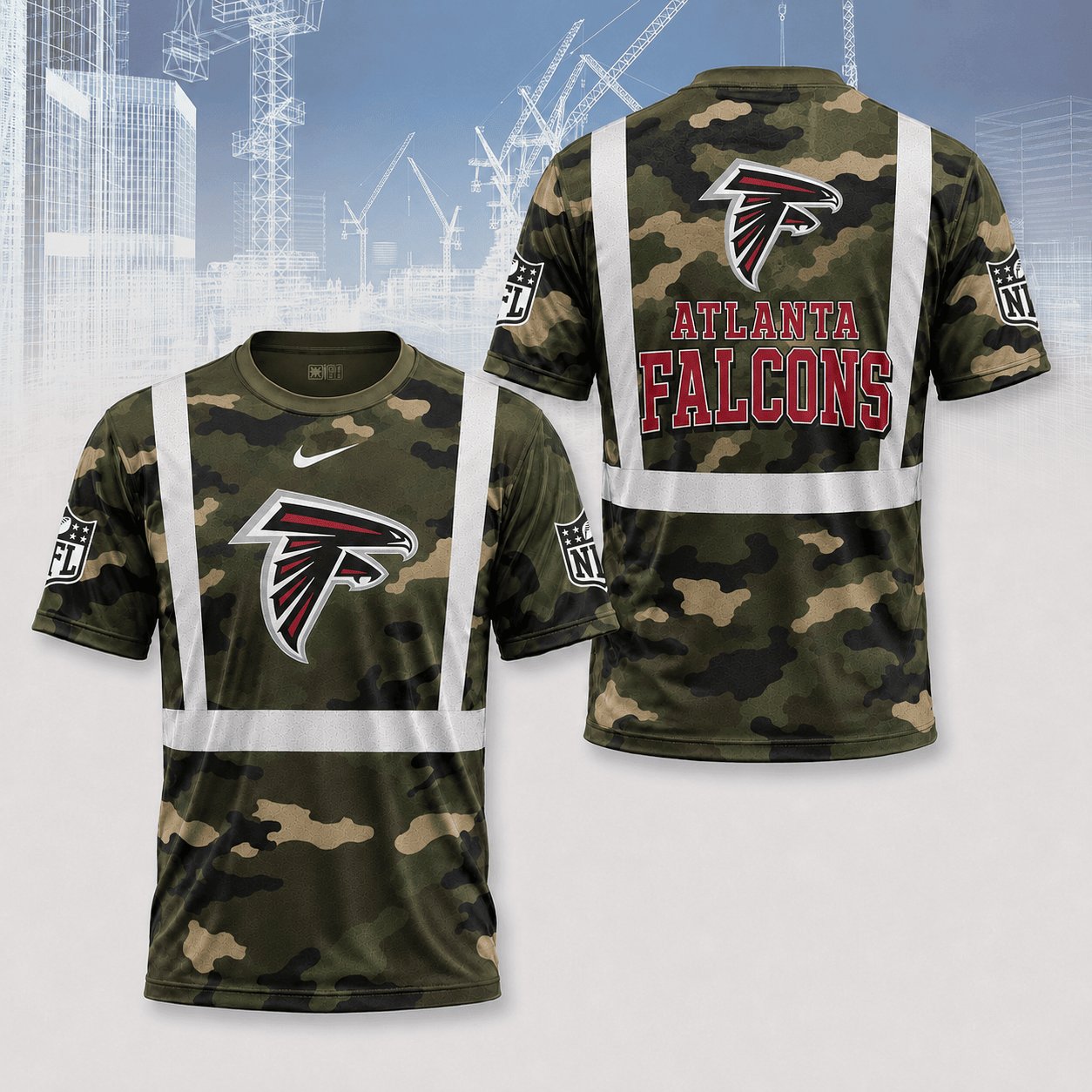 Atlanta Falcons | Premium NFL Army Camo Hi-Vis 3D Shirt NY