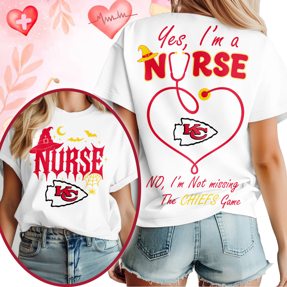 Kansas City Chiefs | Premium NFL Night Shift Never Misses Game Day Halloween Nurse 3D Shirt NTH1