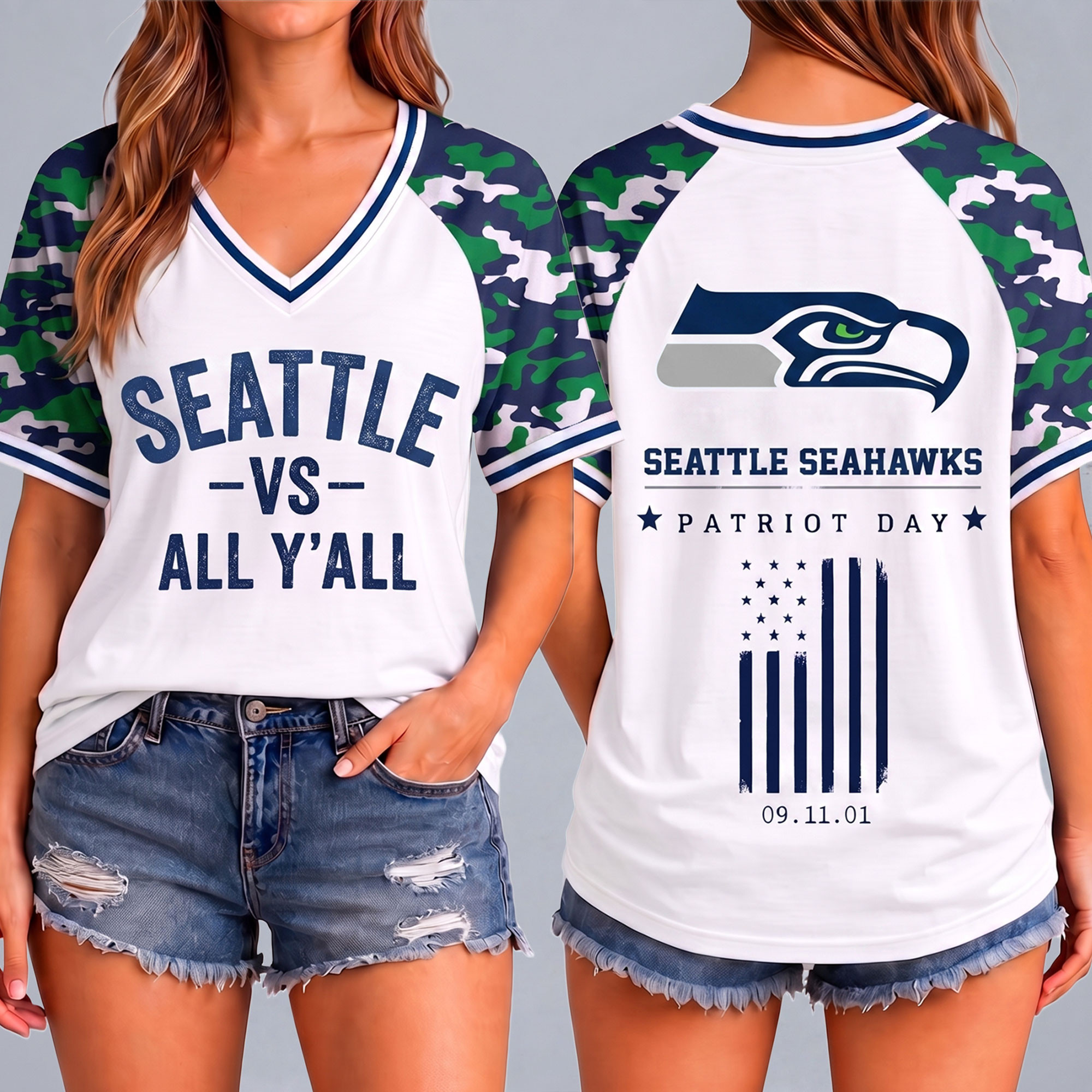 Seattle Seahawks | Premium NFL United We Stand V-Neck NTH1