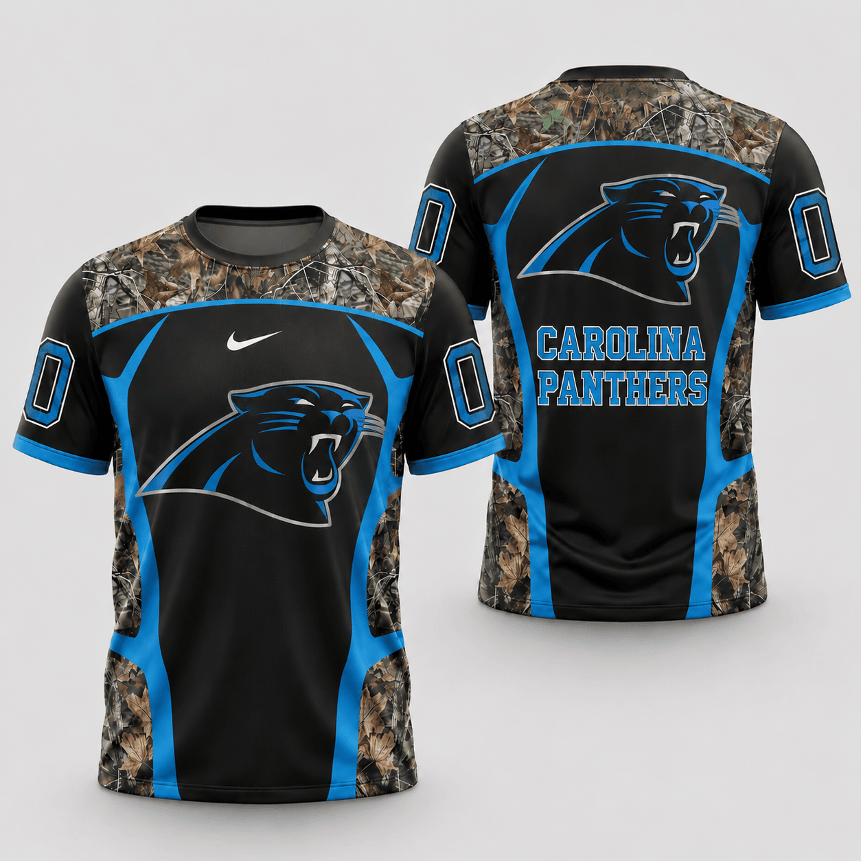 Carolina Panthers | Premium NFL Hunting Camo 3D Shirt NY