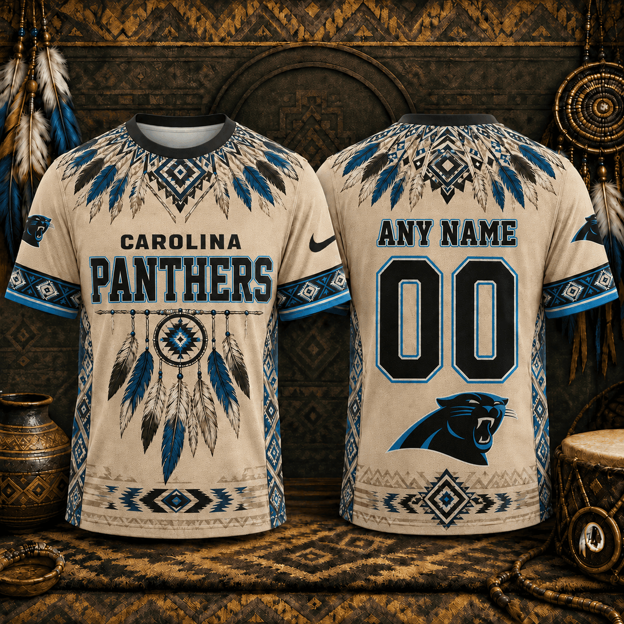 Carolina Panthers | Premium NFL Native American Heritage 3D Shirt NY