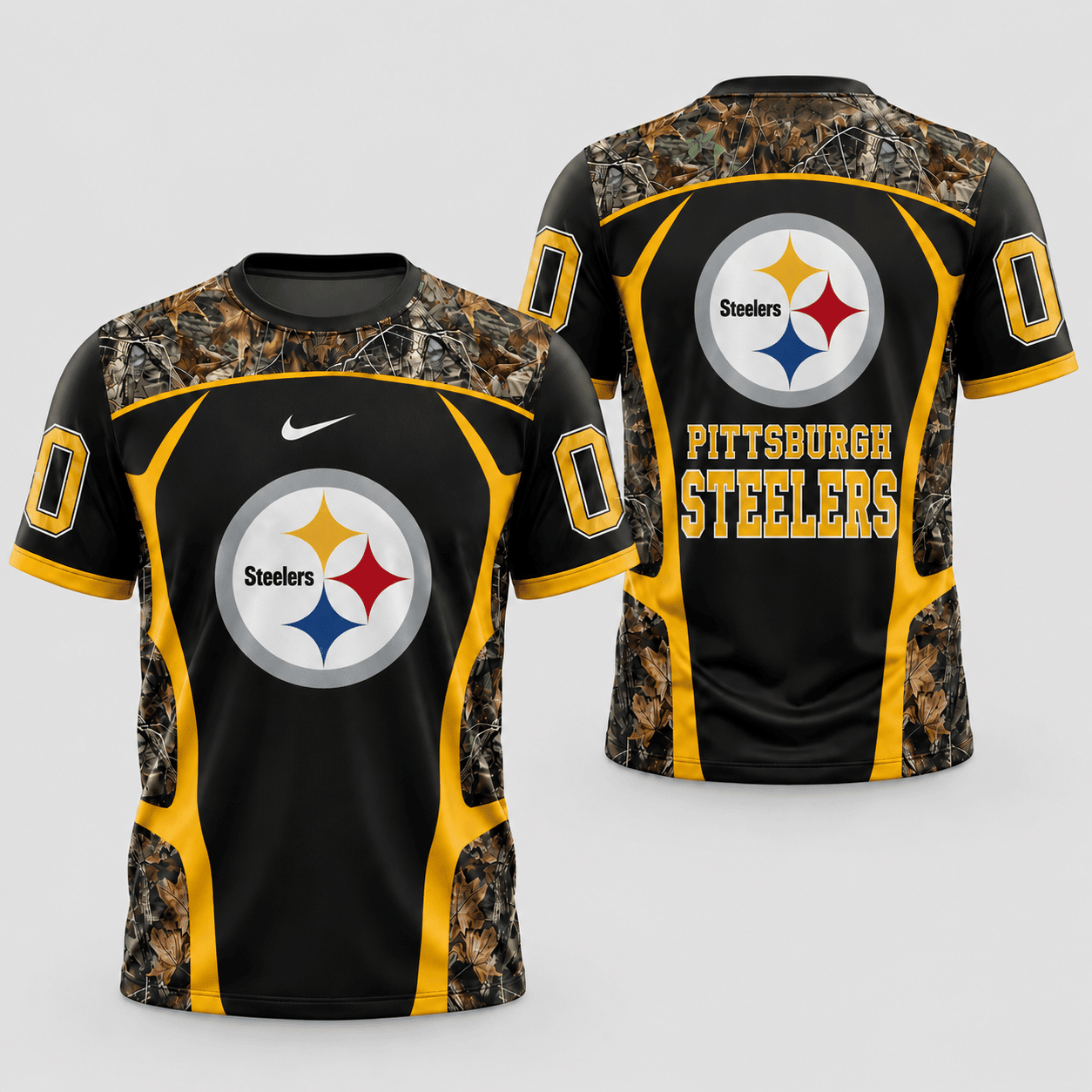 Pittsburgh Steelers | Premium NFL Hunting Camo 3D Shirt NY