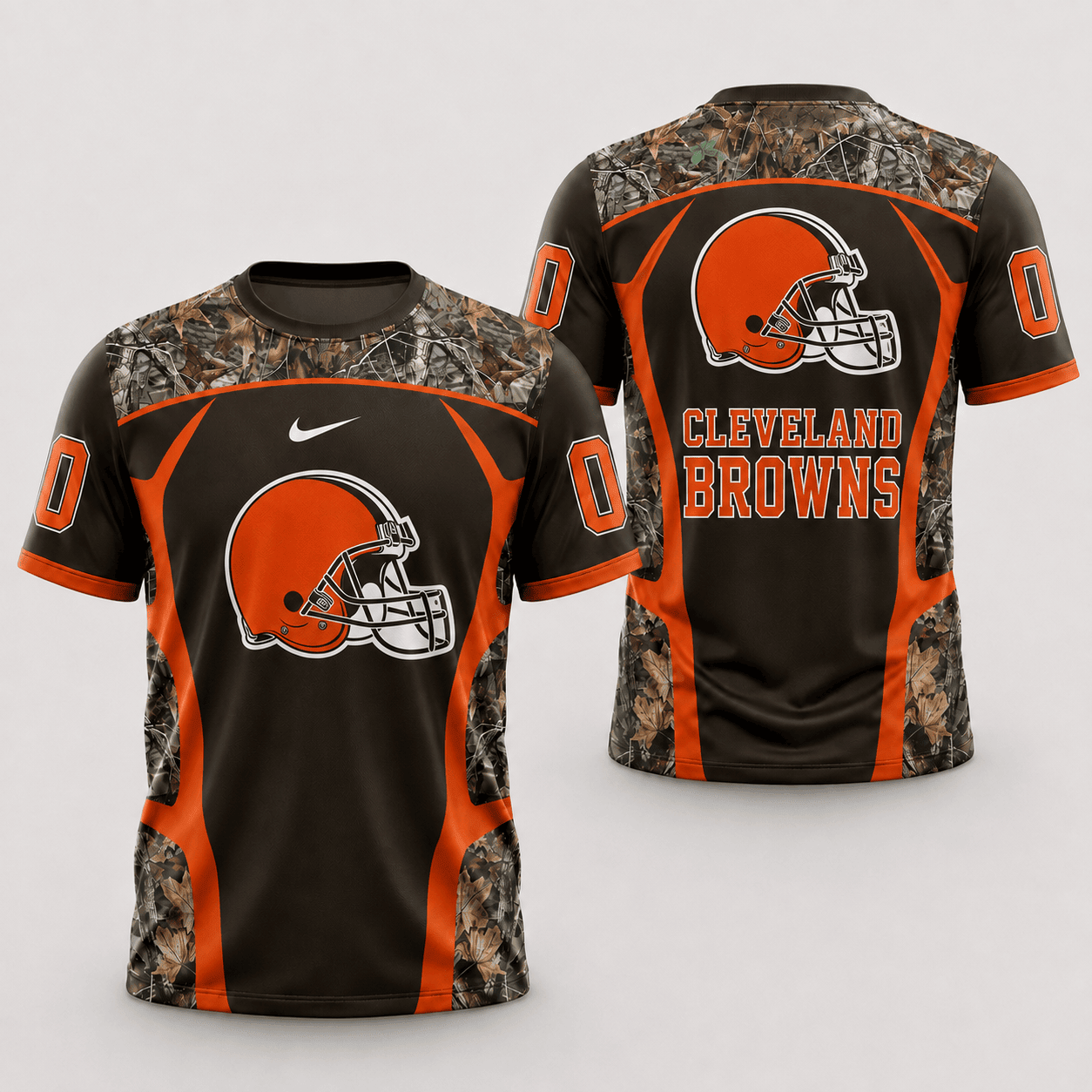 Cleveland Browns | Premium NFL Hunting Camo 3D Shirt NY
