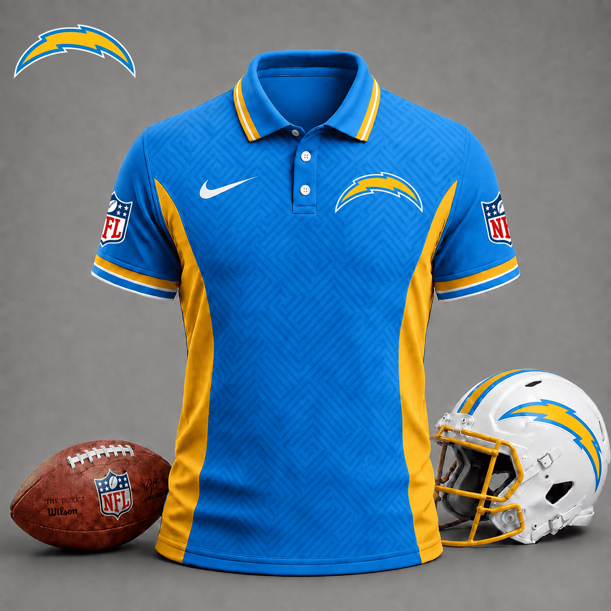 Los Angeles Chargers | Premium NFL Tonal Labyrinth Polo NY