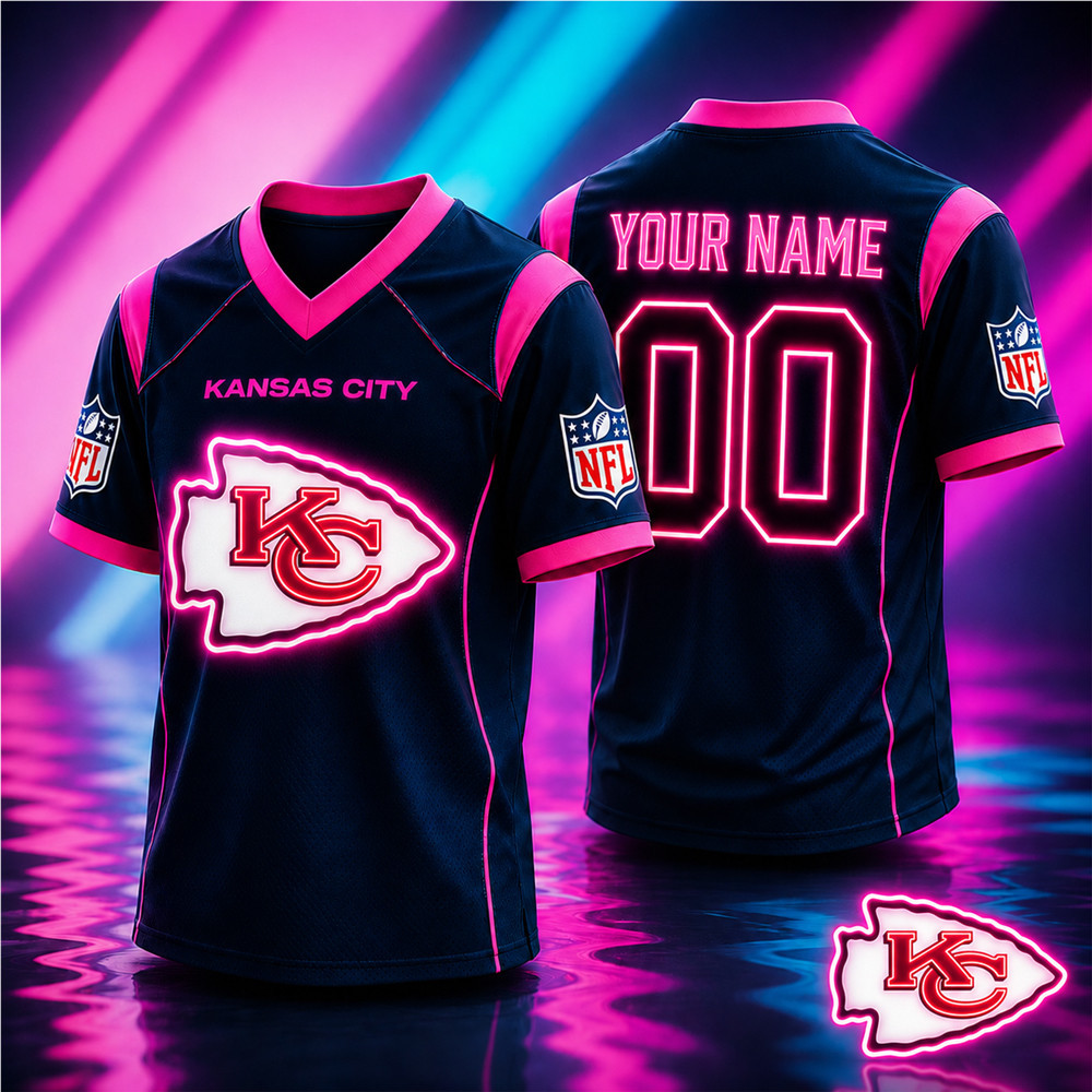 Kansas City Chiefs | Premium NFL Electric Glow V-Neck Jersey NTH1