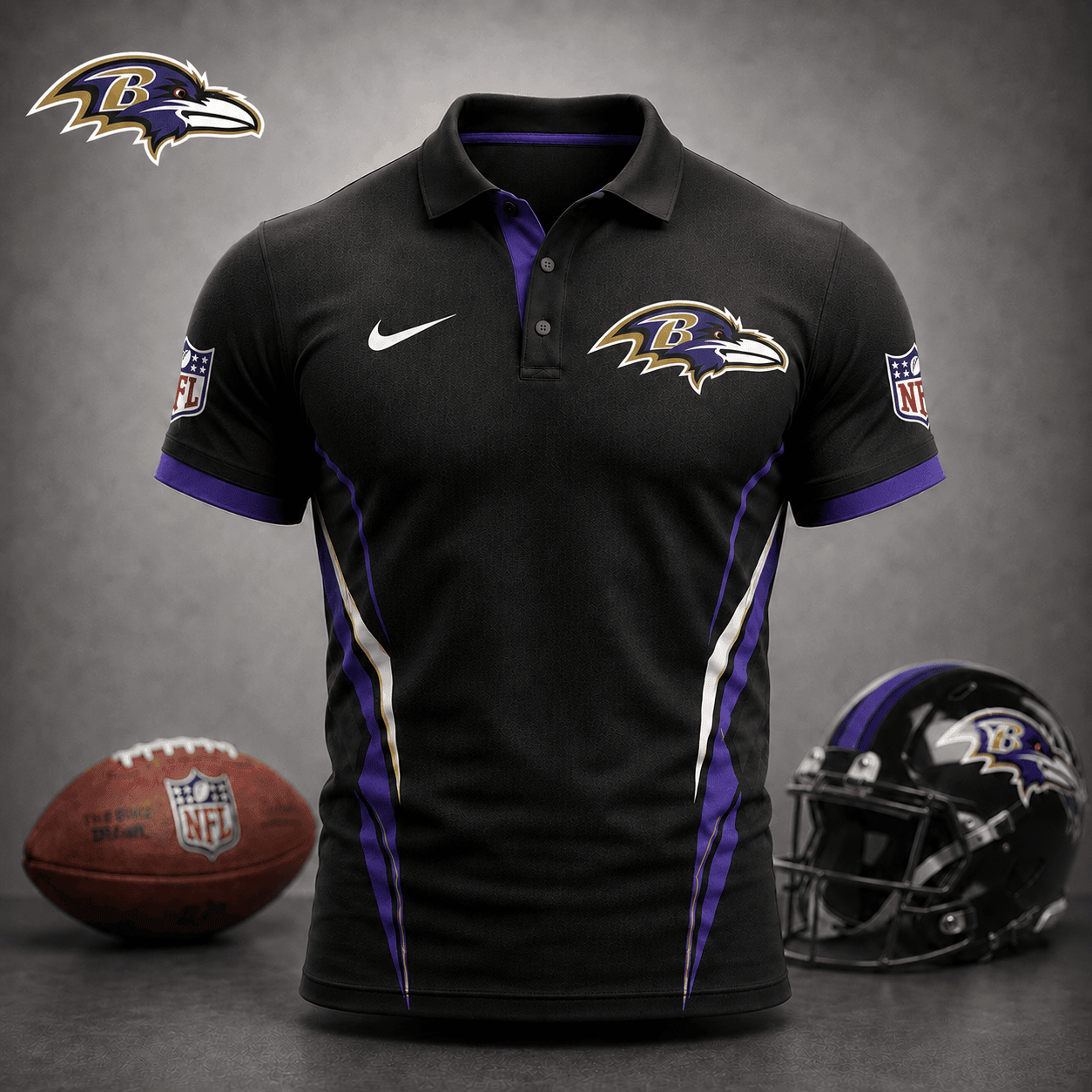 Baltimore Ravens | Premium NFL Classic Football Polo NY