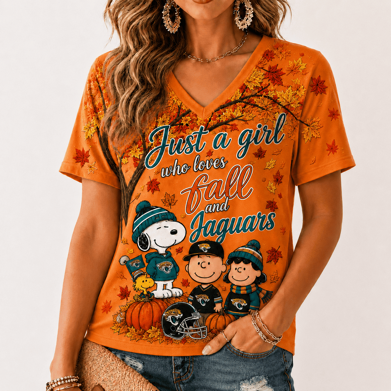 Jacksonville Jaguars | Premium NFL Fall Season V-Neck TD