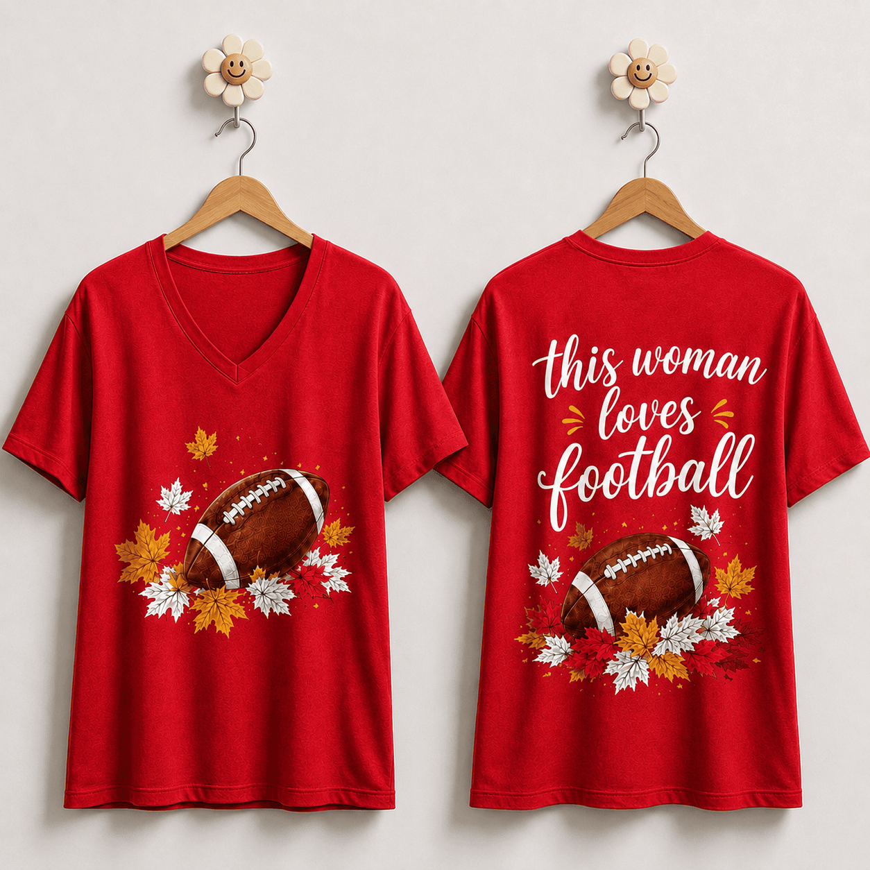 This Woman Loves Football V-neck