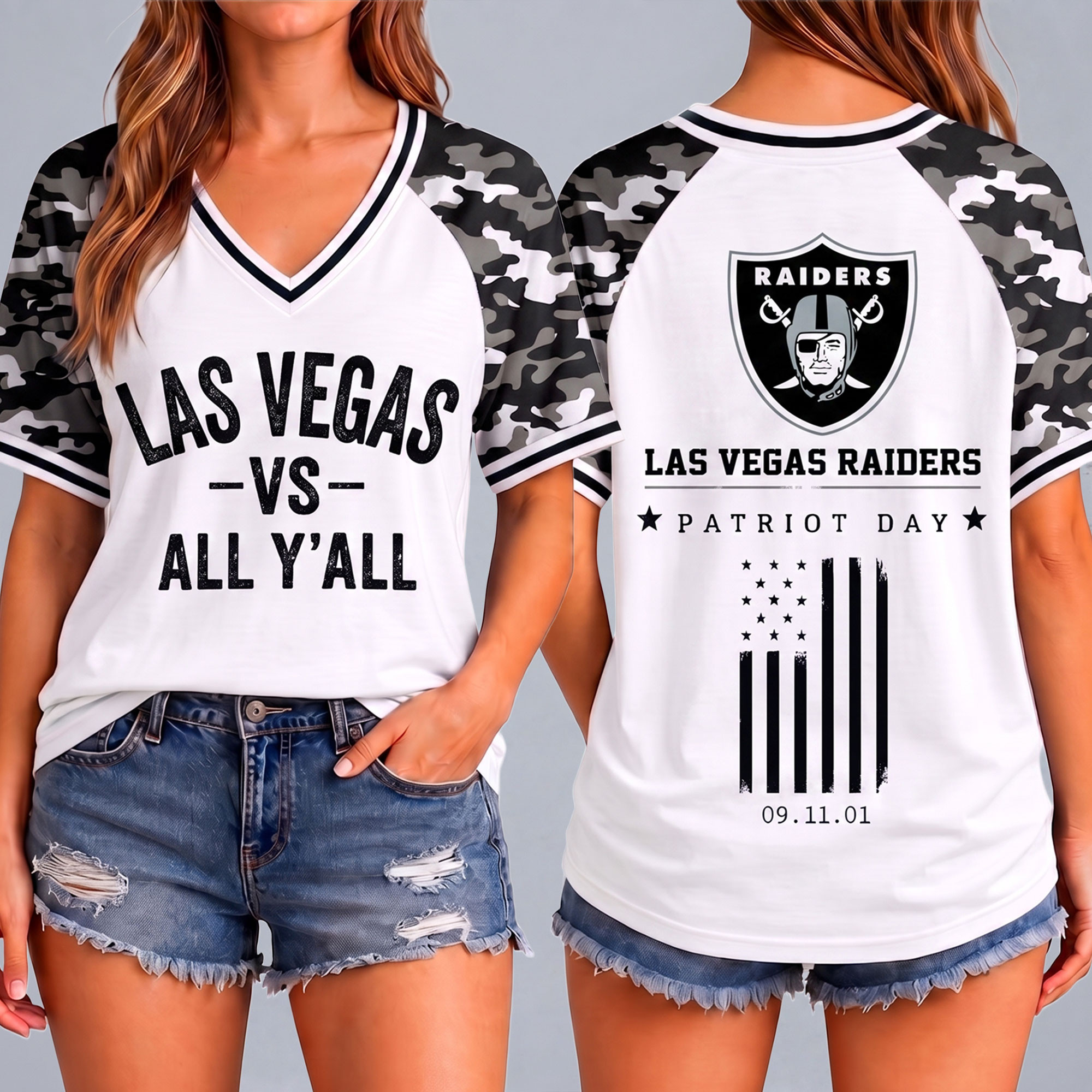 Las Vegas Raiders | Premium NFL United We Stand V-Neck NTH1
