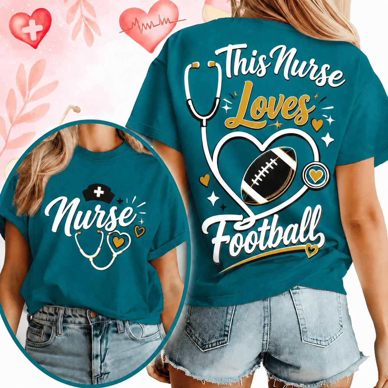 This Nurse Loves Football 3D Shirt