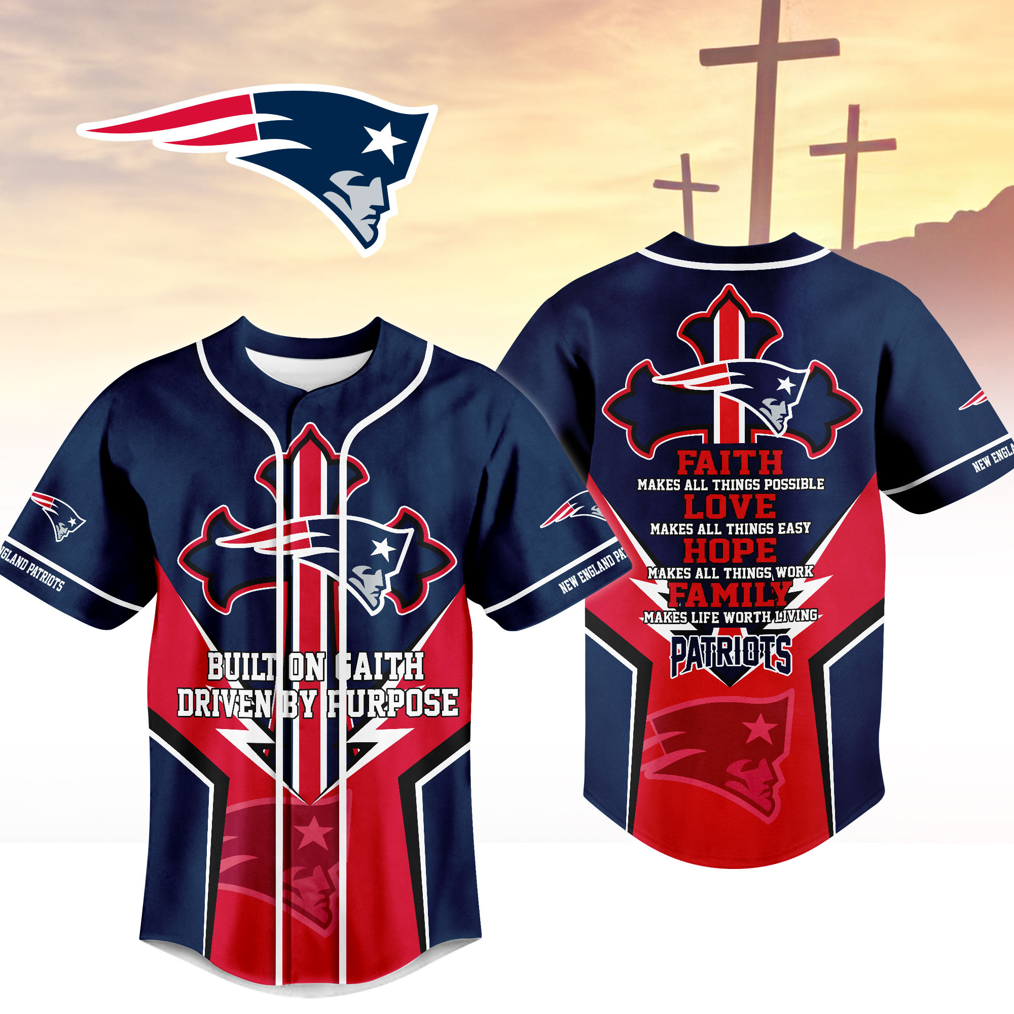 New England Patriots | Premium Blessed Beyond The Score Jersey NTH1