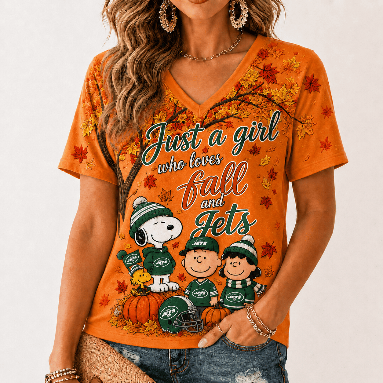New York Jets | Premium NFL Fall Season V-Neck TD