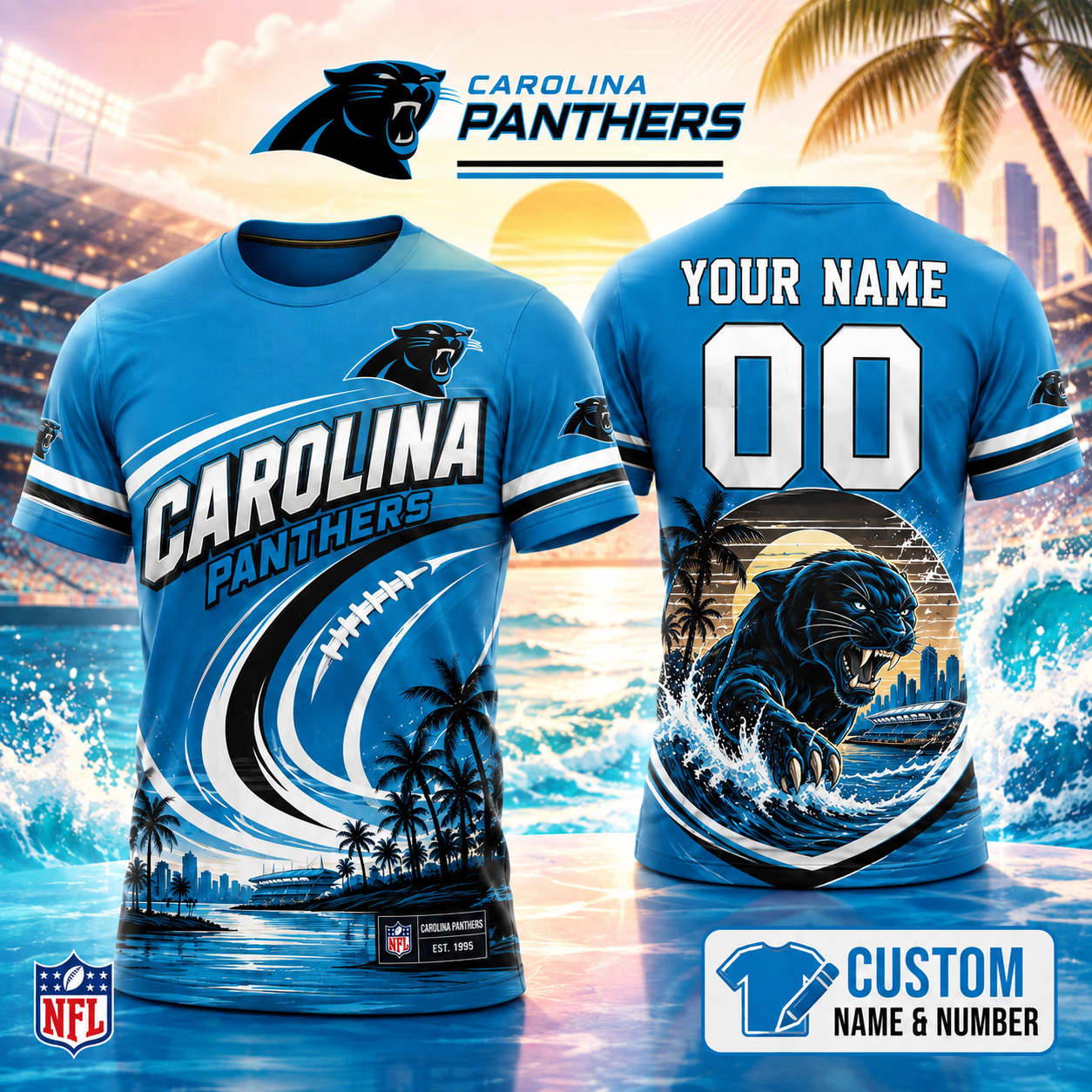 Carolina Panthers | Premium Personalized NFL 3D Shirt Custom For Fans NNK