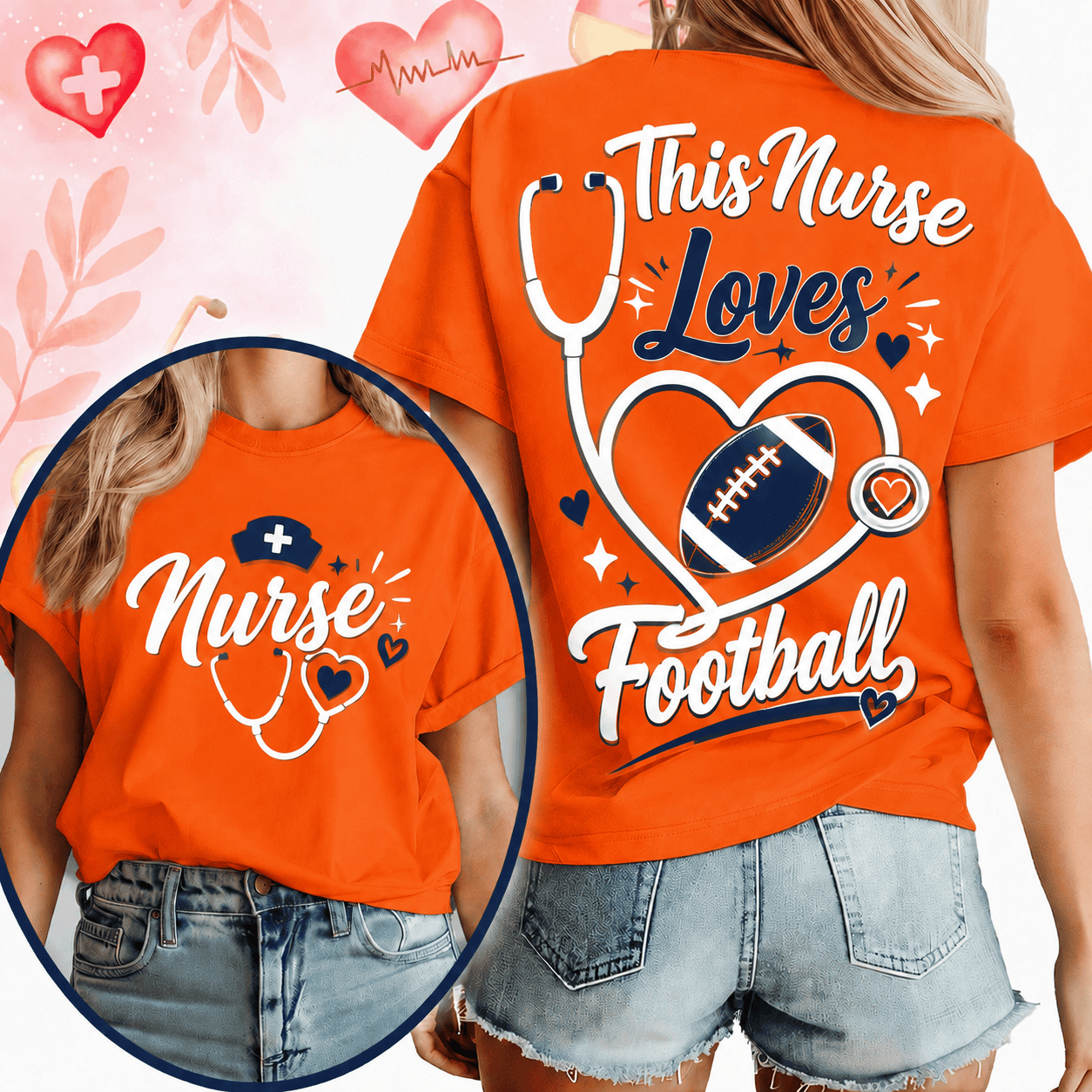 This Nurse Loves Football 3D Shirt