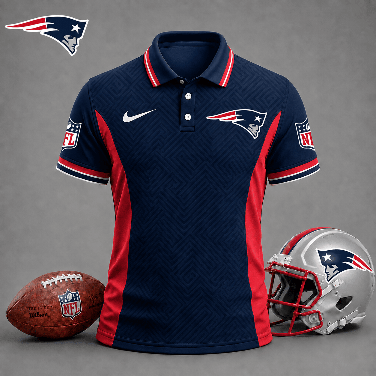 New England Patriots | Premium NFL Tonal Labyrinth Polo NY