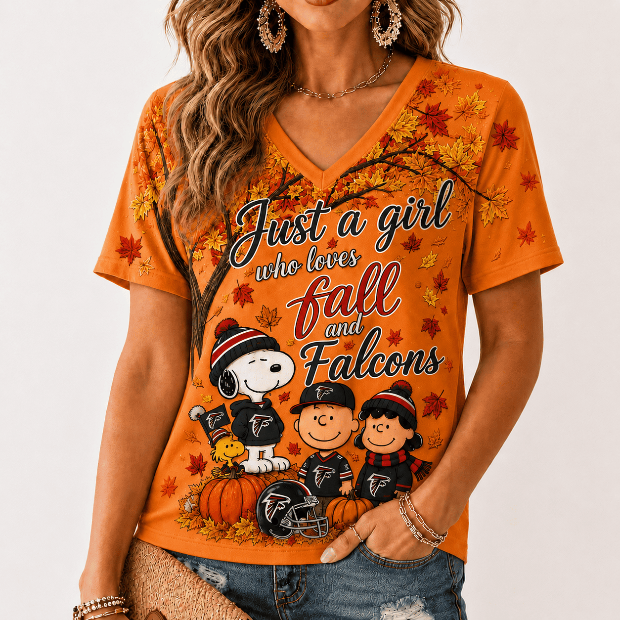 Atlanta Falcons | Premium NFL Fall Season V-Neck TD