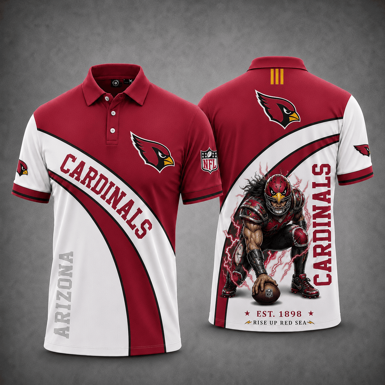 Arizona Cardinals | Premium NFL Fierce Football Mascot Polo NY