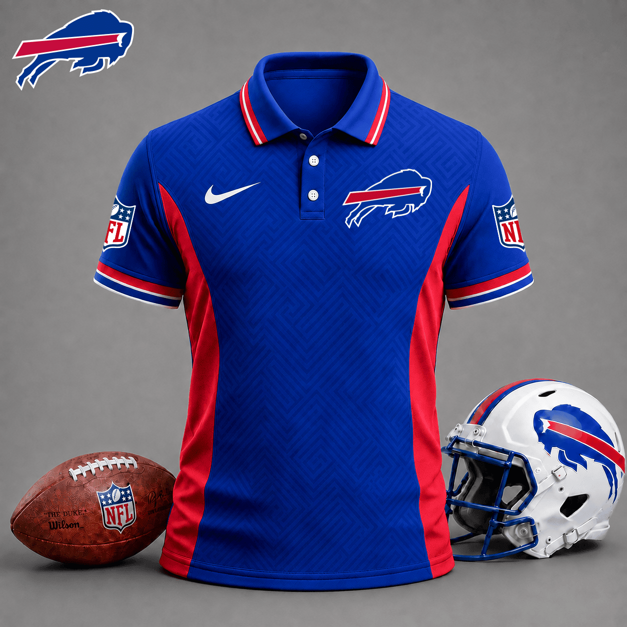 Buffalo Bills | Premium NFL Tonal Labyrinth Polo NY