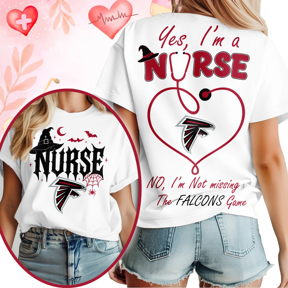 Atlanta Falcons | Premium NFL Night Shift Never Misses Game Day Halloween Nurse 3D Shirt NTH1