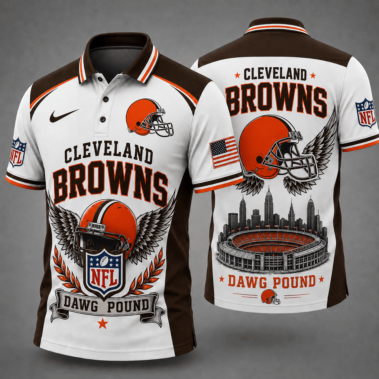 Cleveland Browns | Premium NFL Winged Pride Polo NY