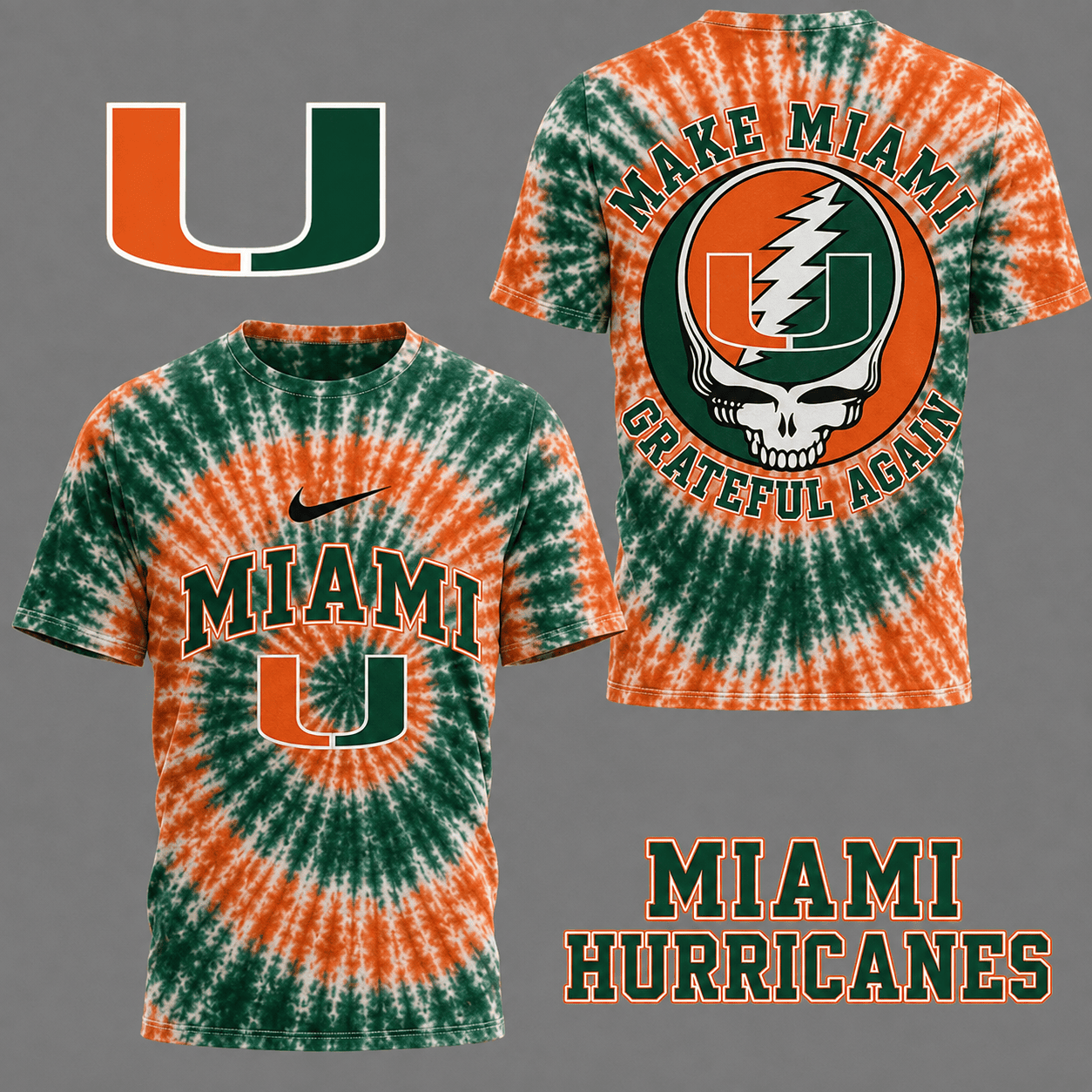 Miami Hurricanes | Premium NCAA Grateful Again 3D Shirt NY