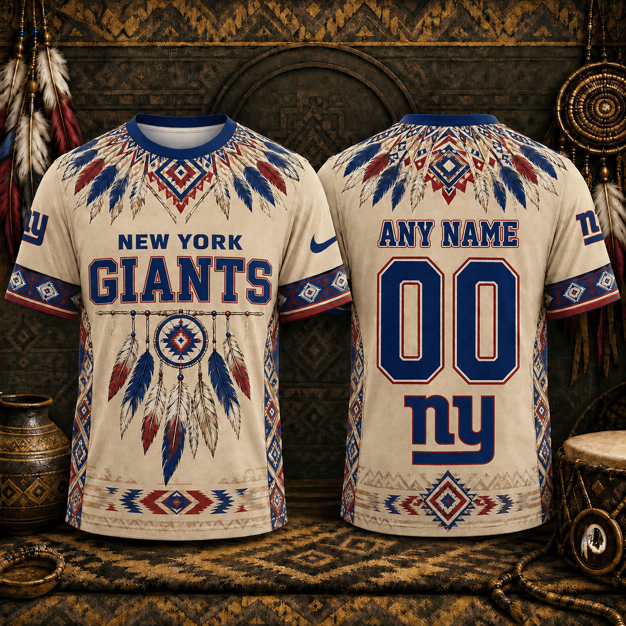 New York Giants | Premium NFL Native American Heritage 3D Shirt NY