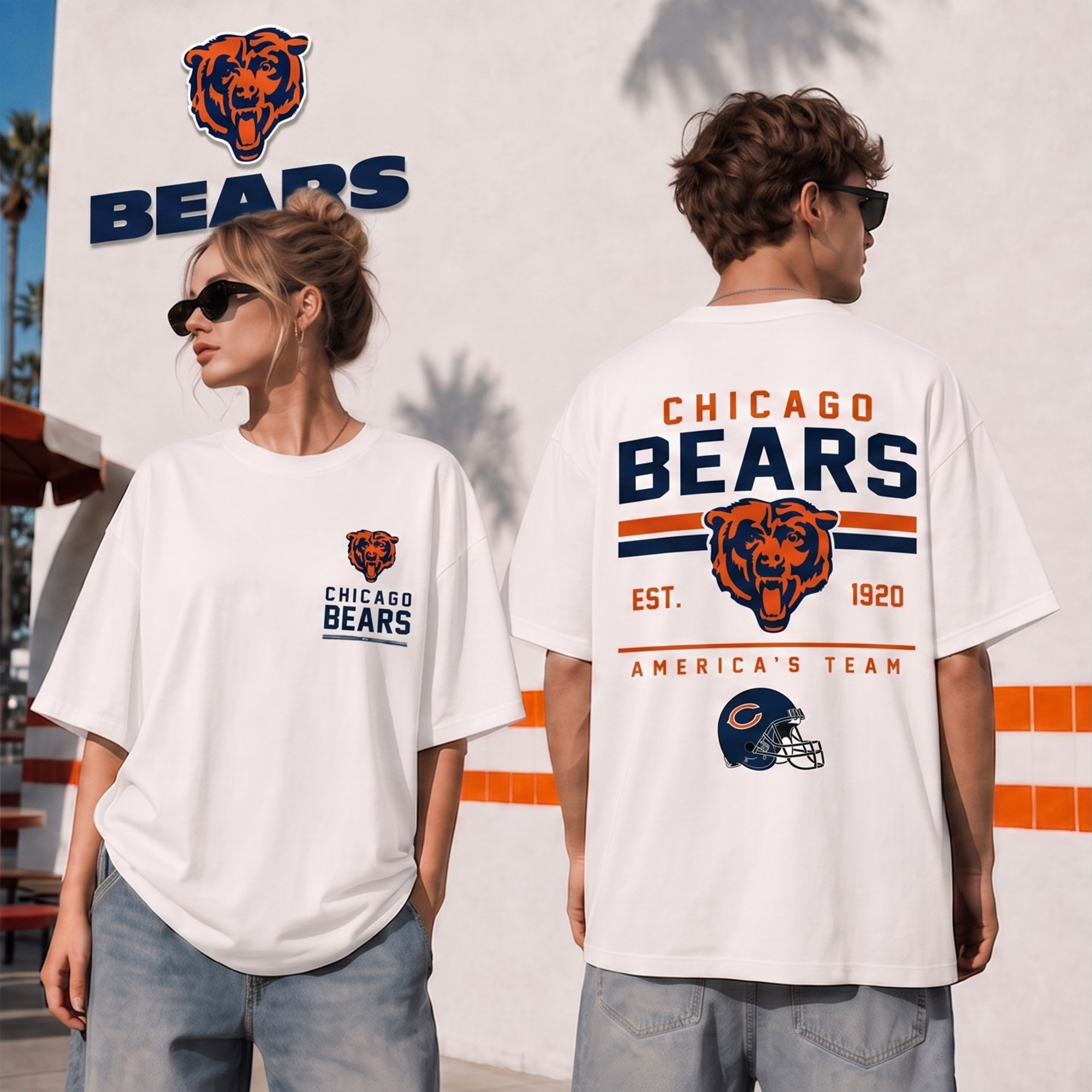 Chicago Bears | Premium NFL All American Football 3D Shirt NTH1