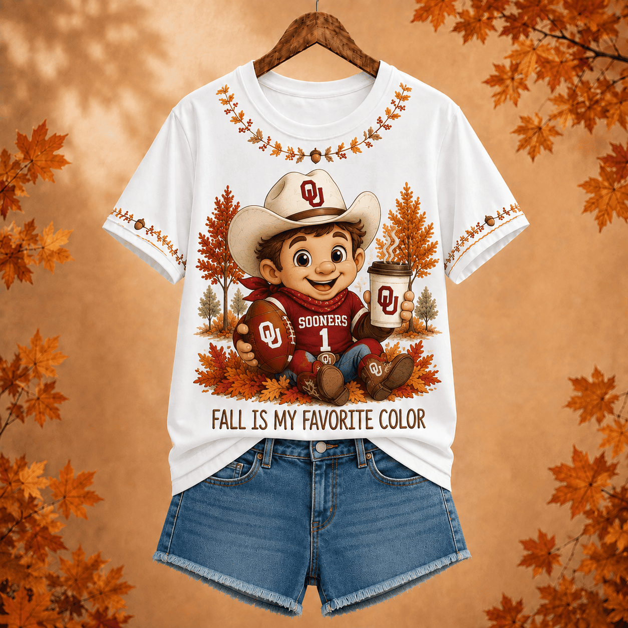 Oklahoma Sooners | Premium NCAA Fall Football V-neck NY