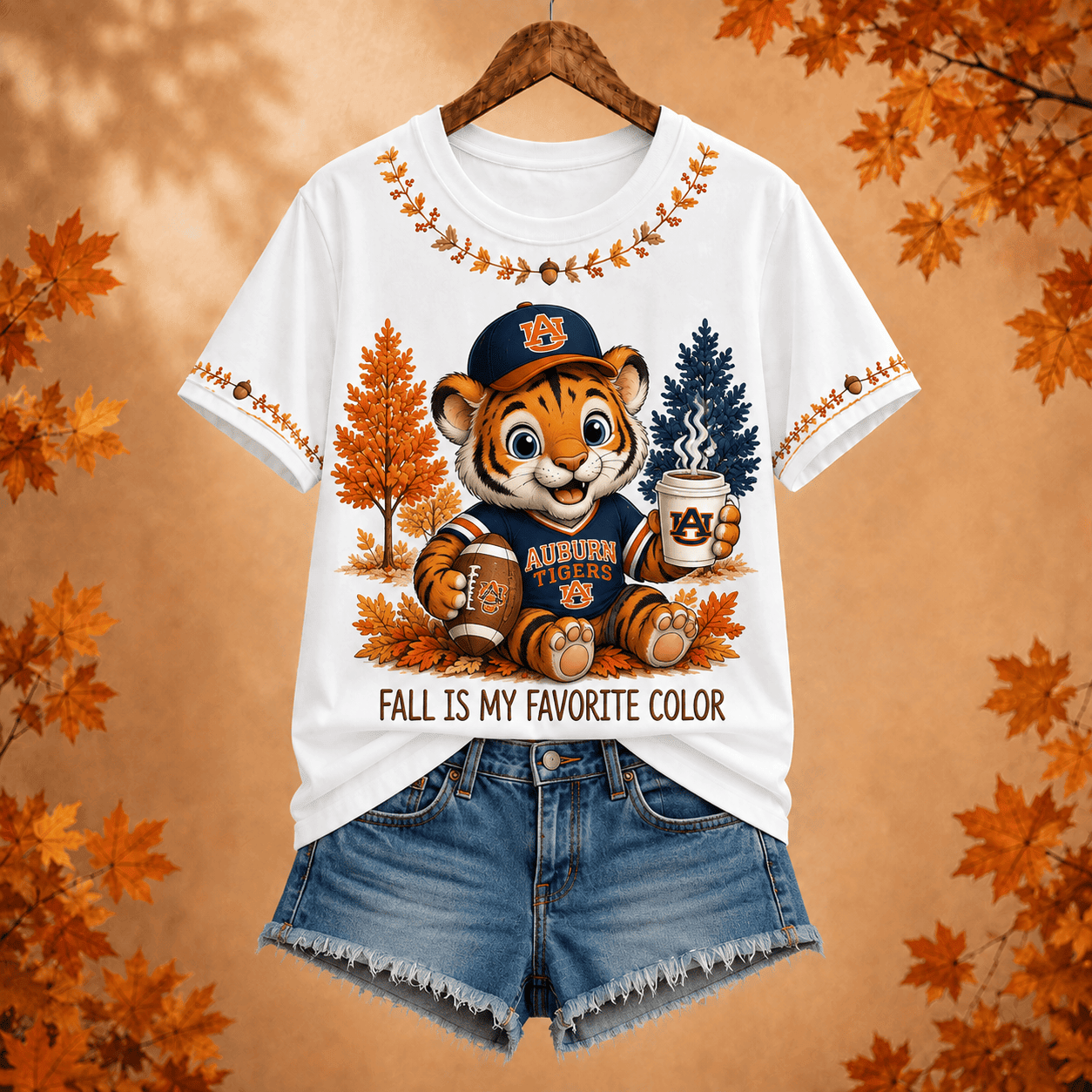 Auburn Tigers | Premium NCAA Fall Football V-neck NY