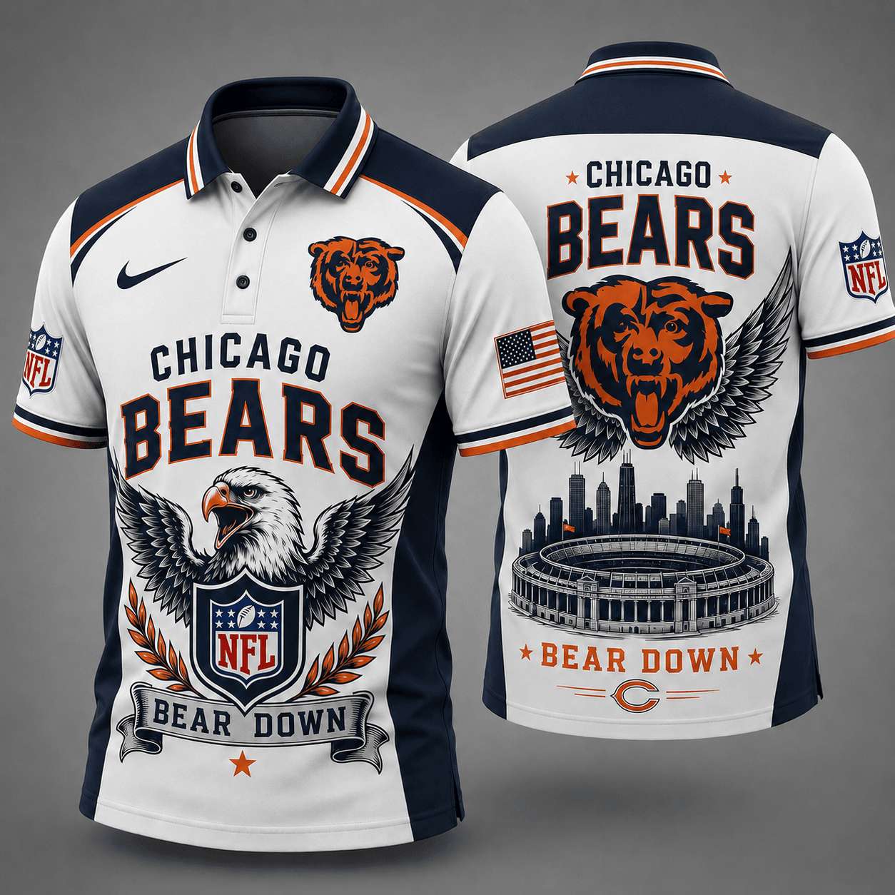 Chicago Bears | Premium NFL Winged Pride Polo NY