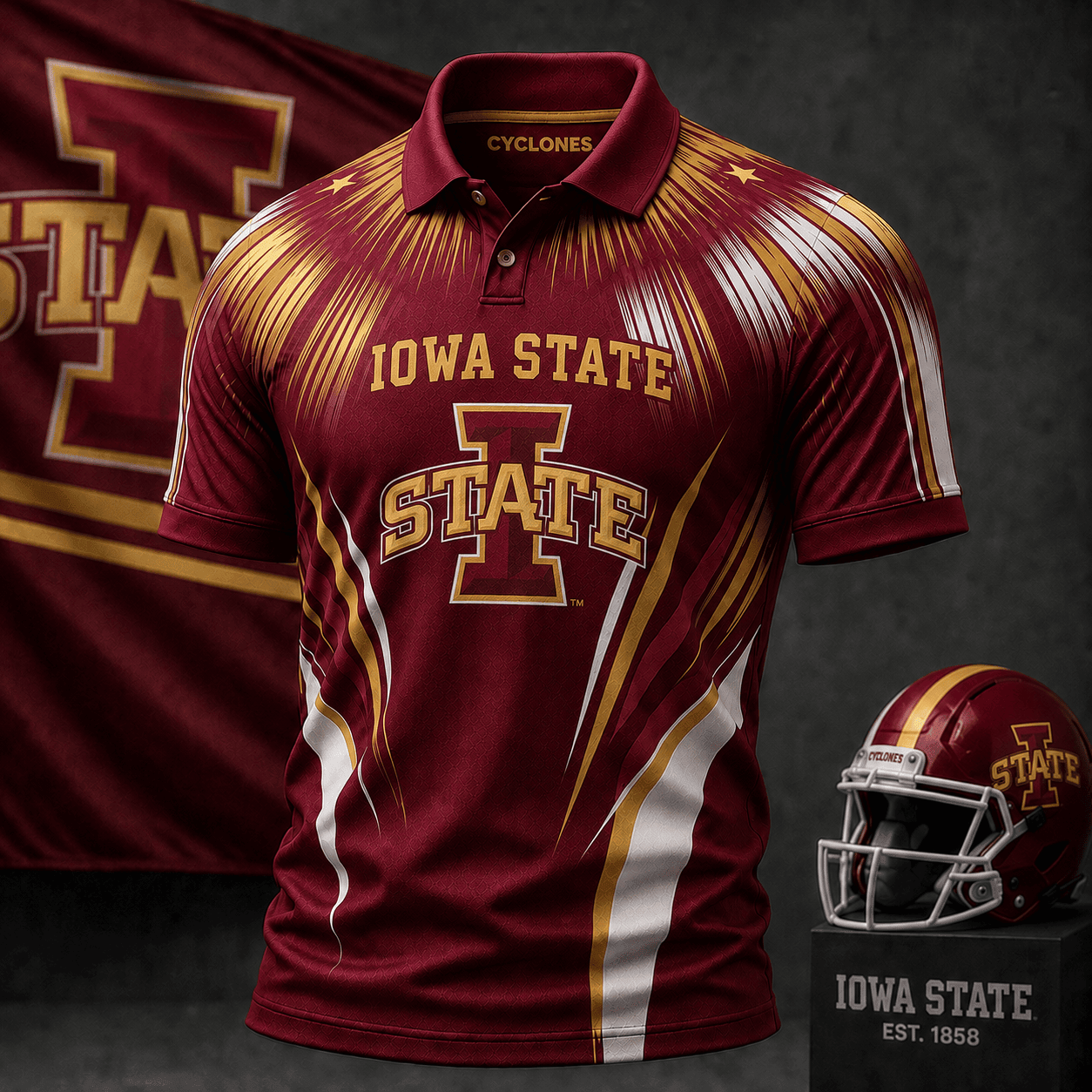 Iowa State Cyclones | Premium NCAA Victory Streak Polo NY