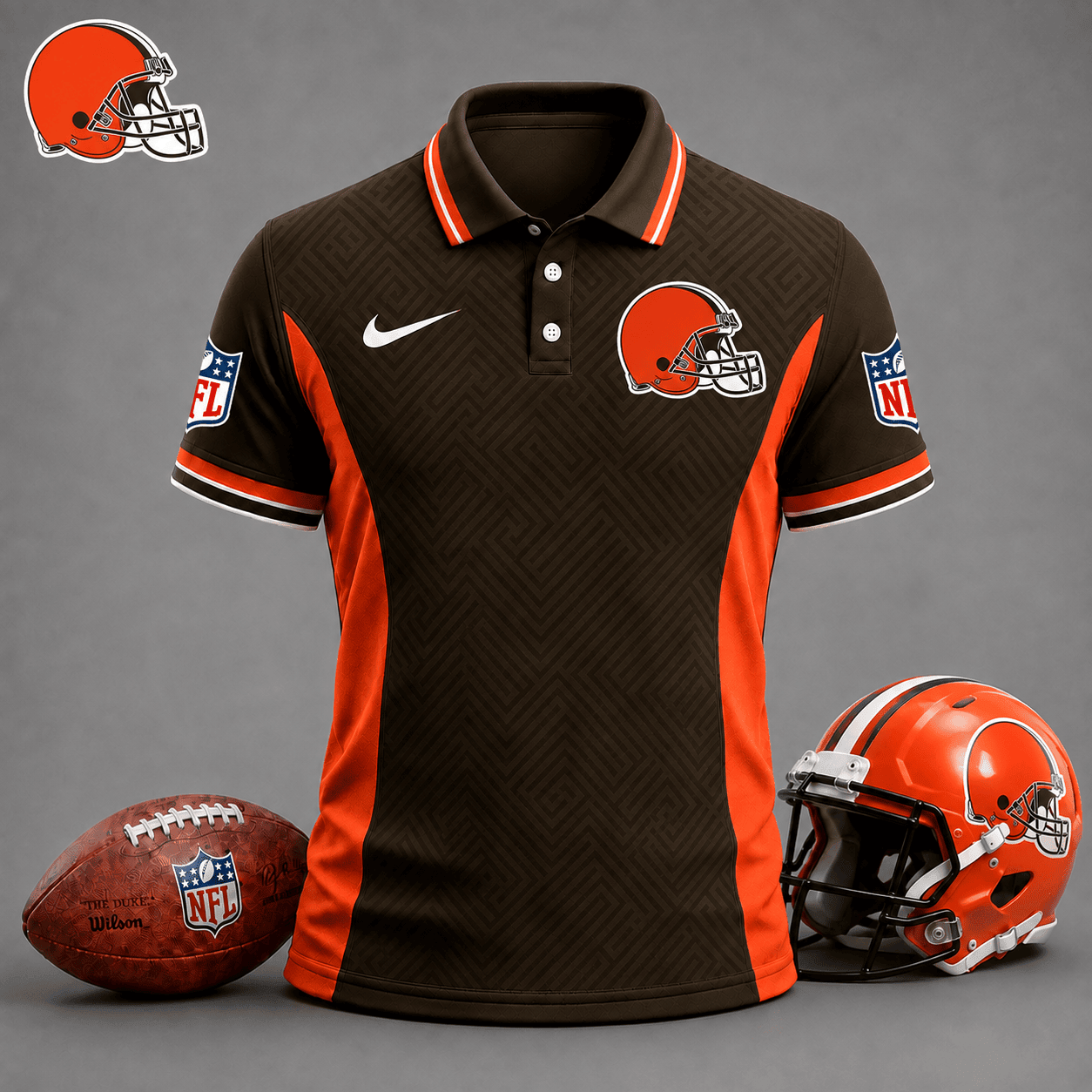 Cleveland Browns | Premium NFL Tonal Labyrinth Polo NY