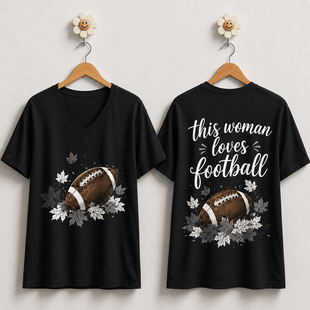 This Woman Loves Football V-neck