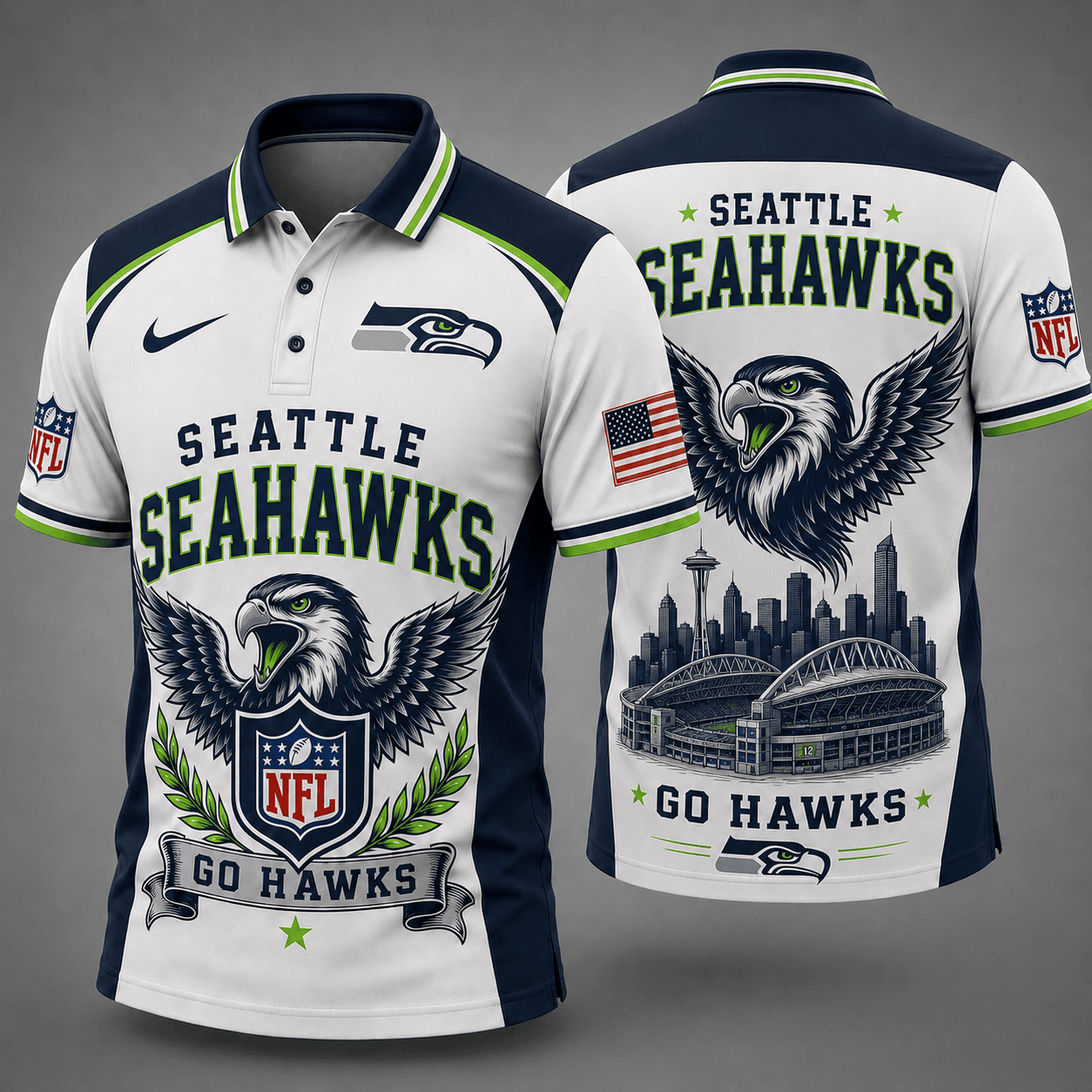 Seattle Seahawks | Premium NFL Winged Pride Polo NY