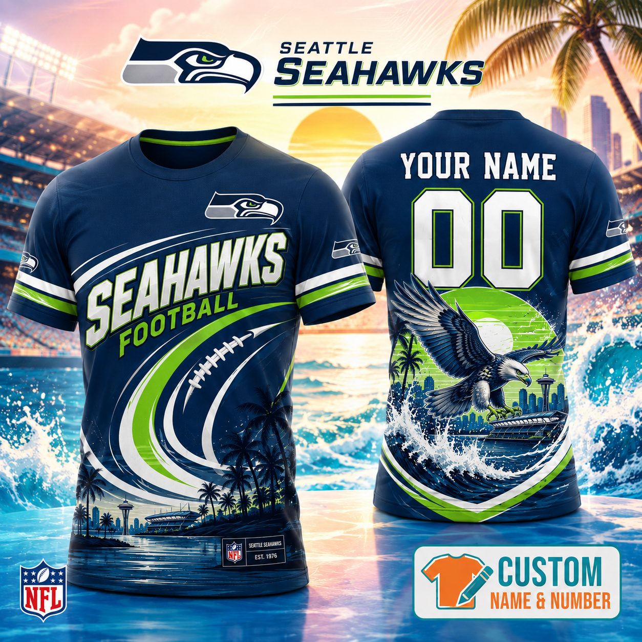 Seattle Seahawks | Premium Personalized NFL 3D Shirt Custom For Fans NNK