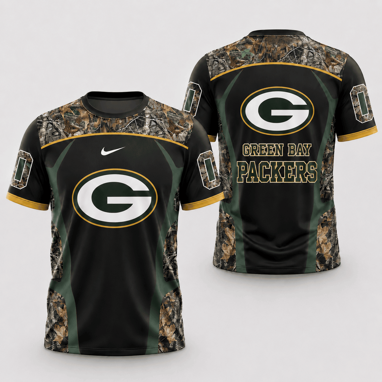 Green Bay Packers | Premium NFL Hunting Camo 3D Shirt NY