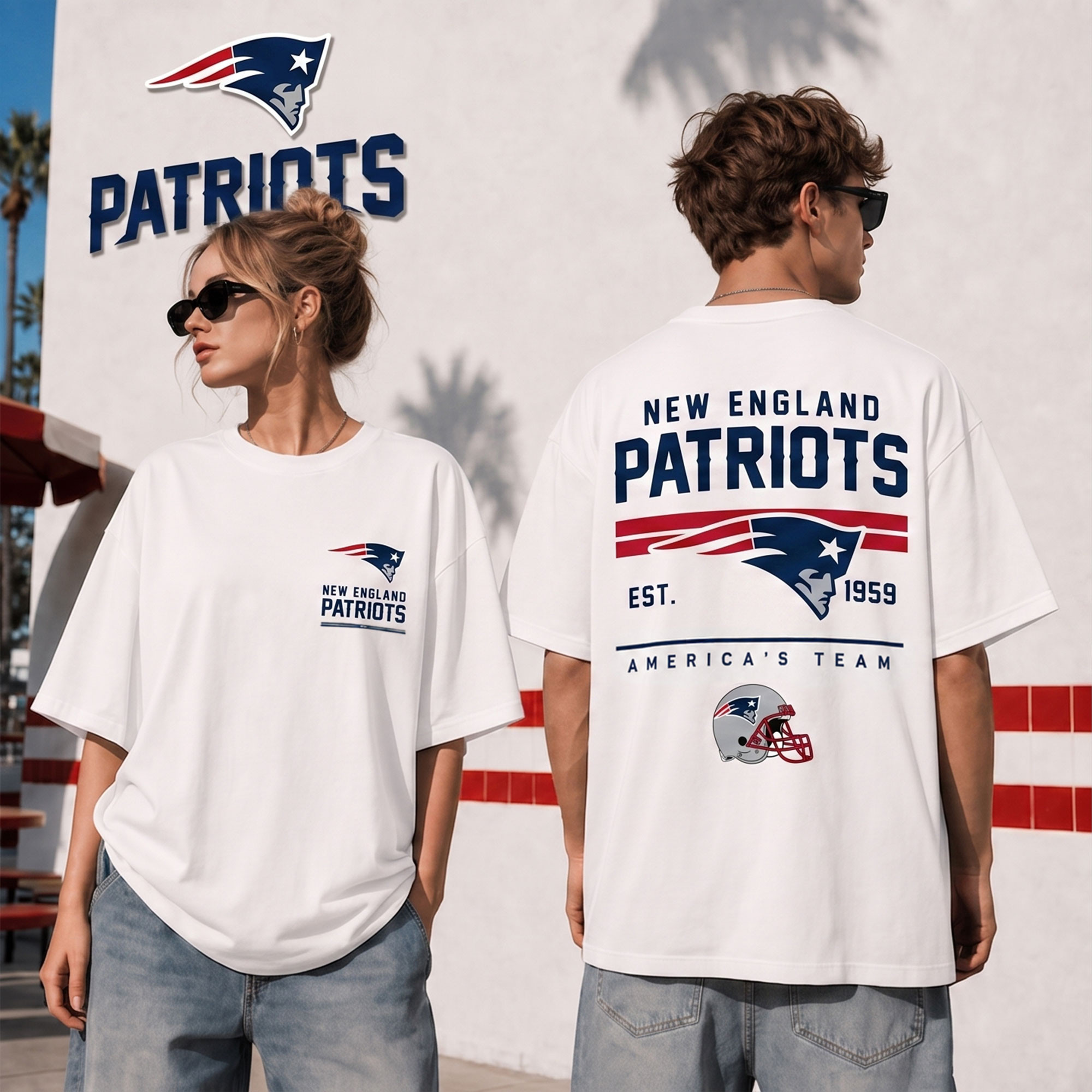 New England Patriots | Premium NFL All American Football 3D Shirt NTH1