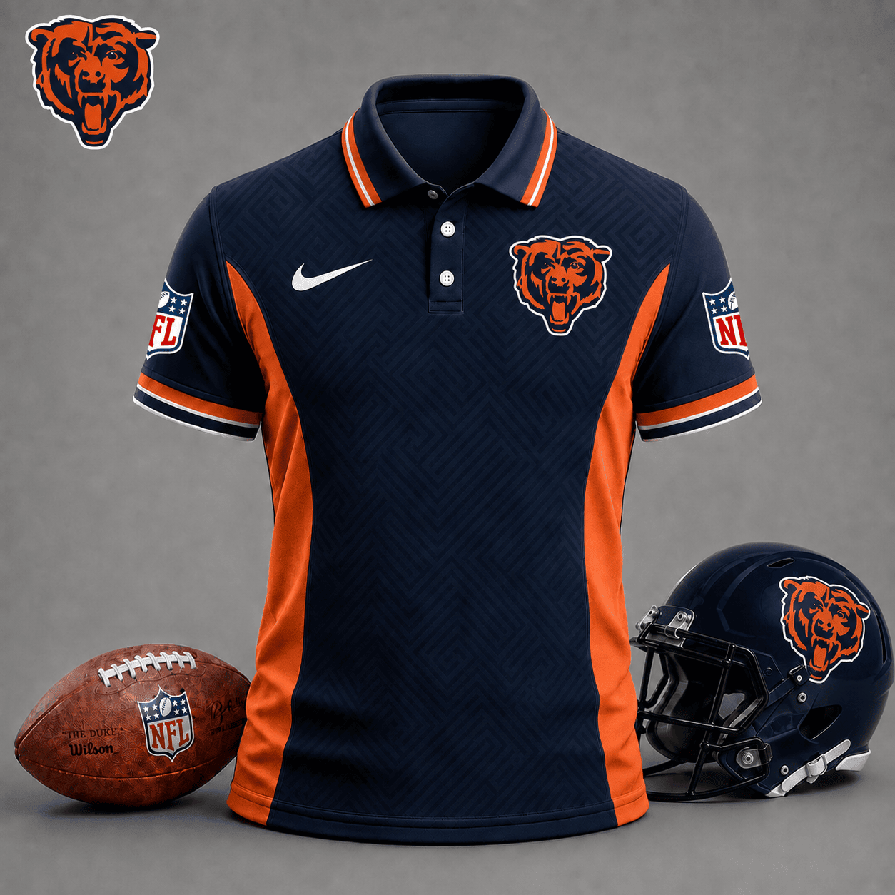 Chicago Bears | Premium NFL Tonal Labyrinth Polo NY