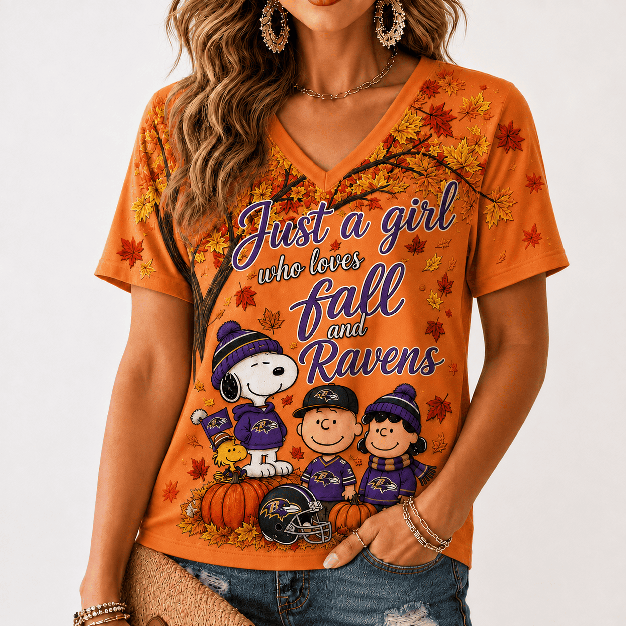 Baltimore Ravens | Premium NFL Fall Season V-Neck TD