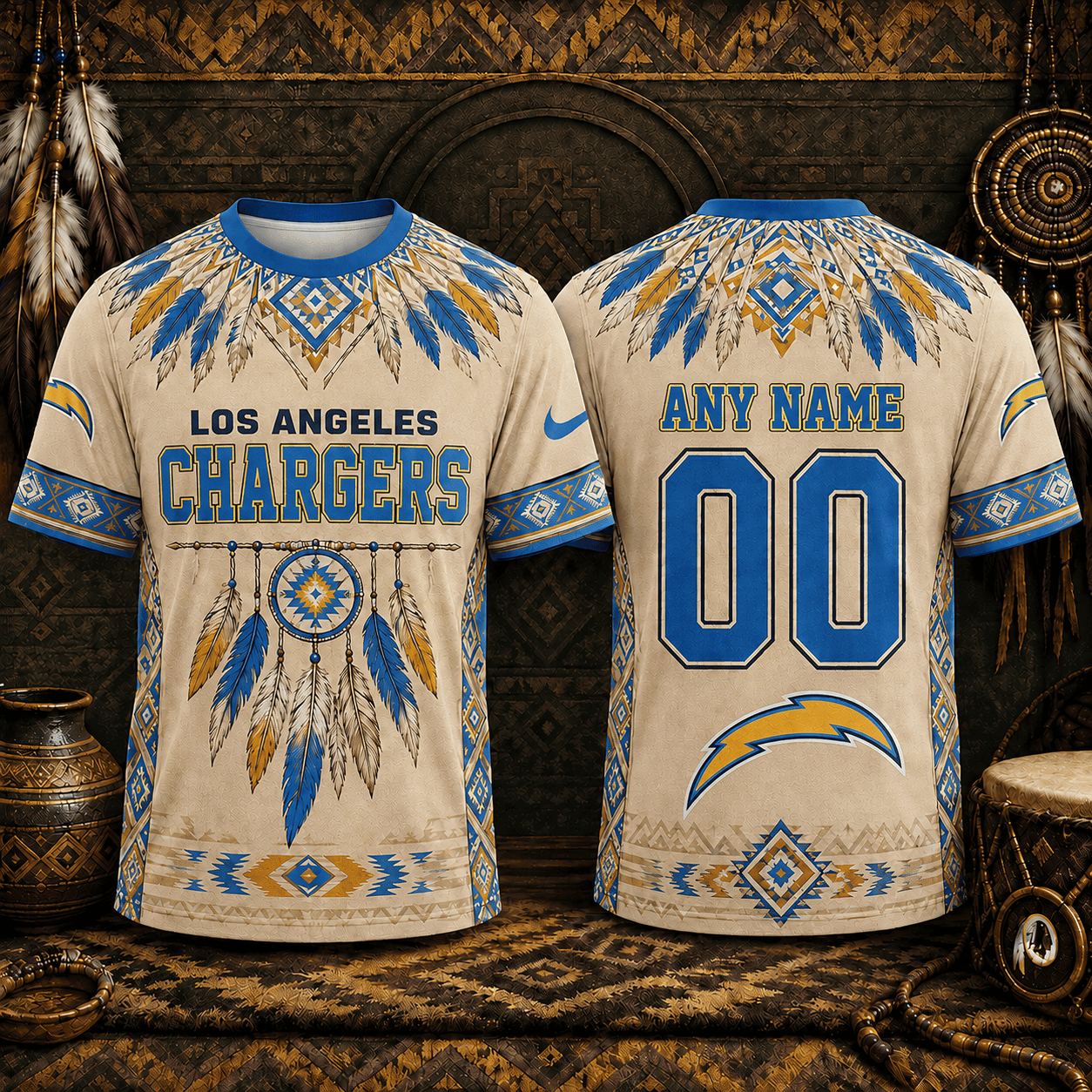Los Angeles Chargers | Premium NFL Native American Heritage 3D Shirt NY