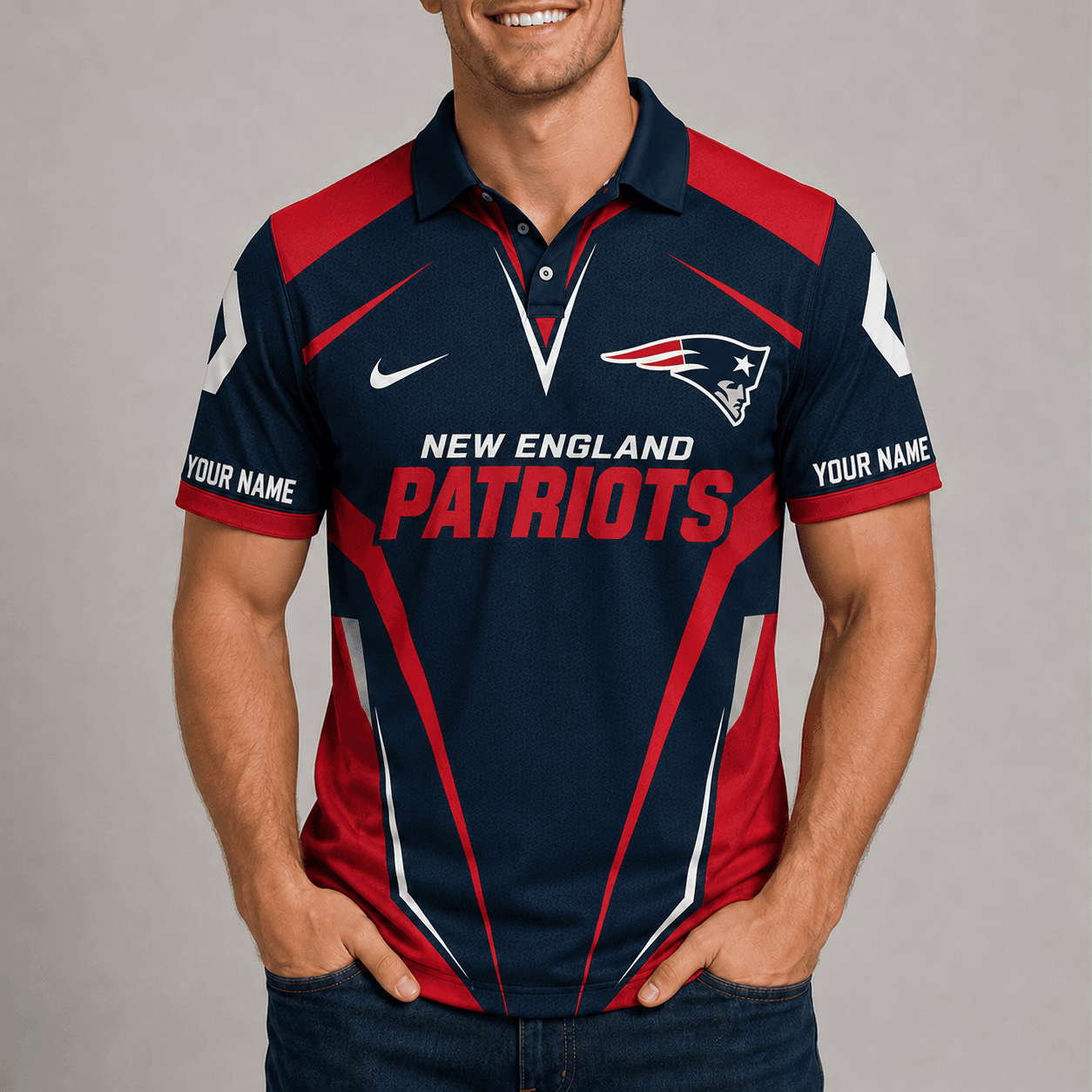 New England Patriots | Premium NFL Team Performance Polo TD