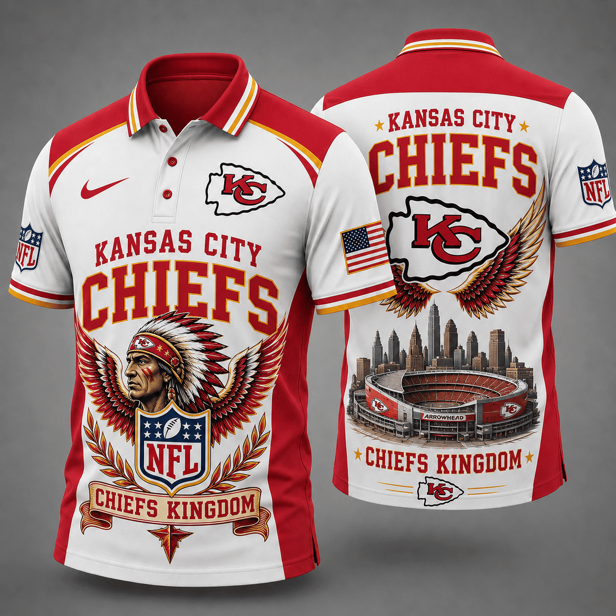Kansas City Chiefs | Premium NFL Winged Pride Polo NY
