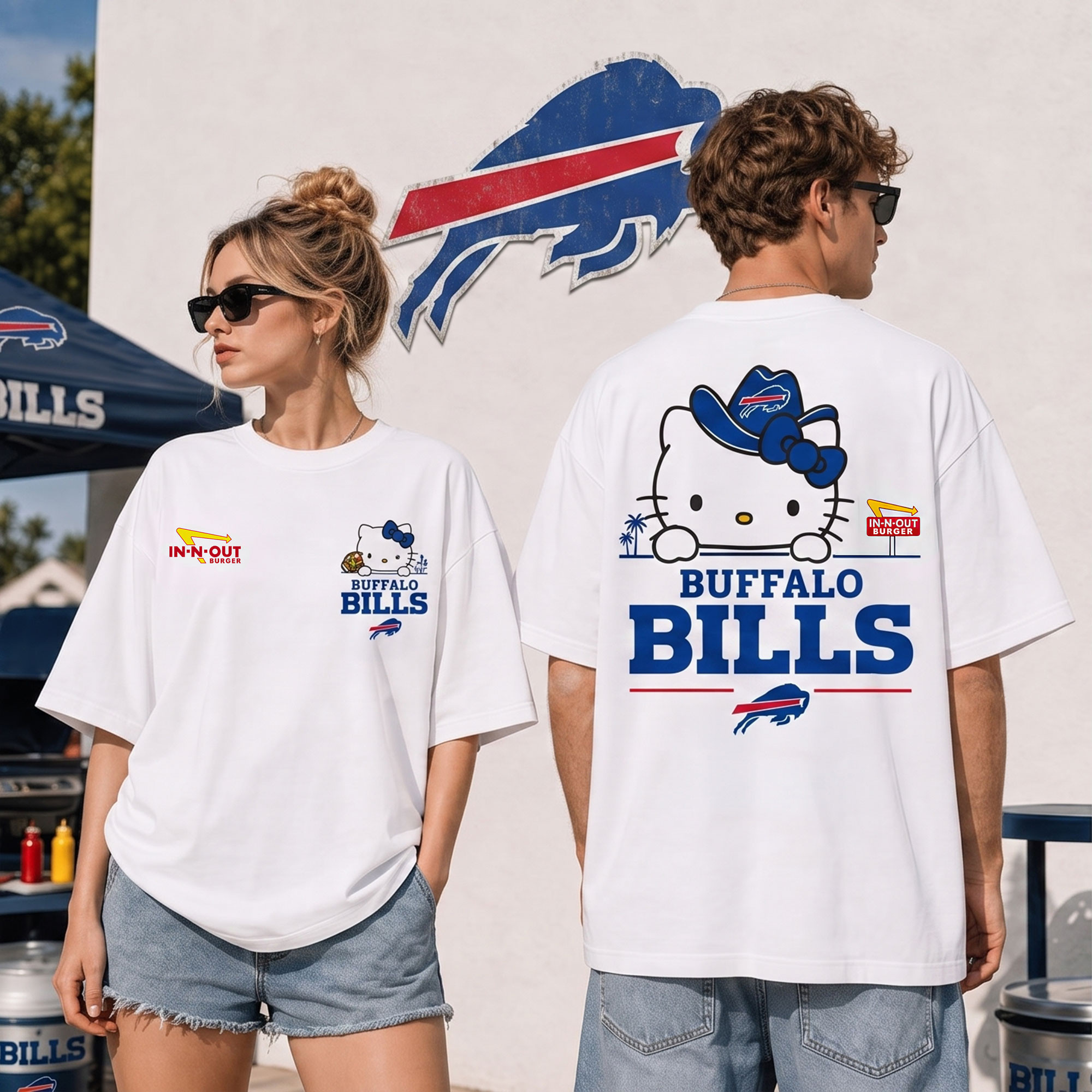 Buffalo Bills | Premium NFL Kitty Burger Game Day 3D Shirt NTH1